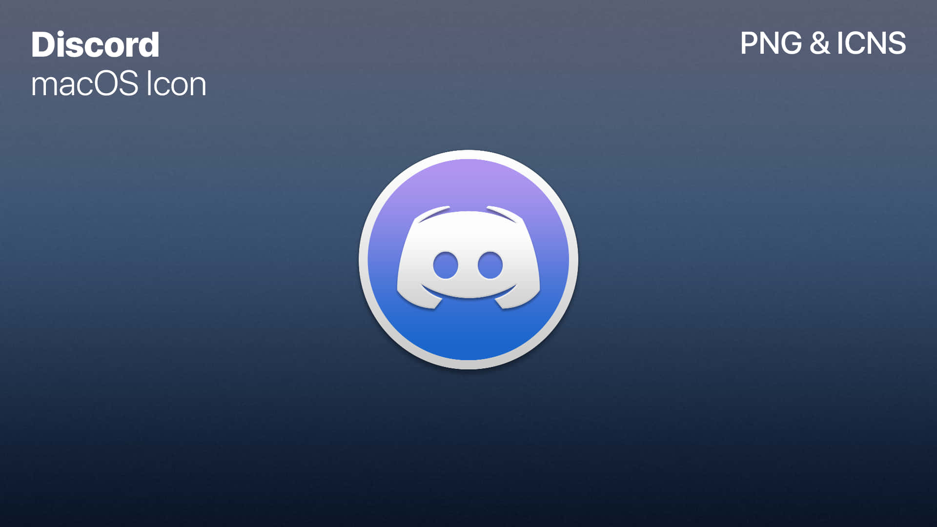 Discord Logo, macOS, gradient blue background, Full HD Desktop Wallpaper