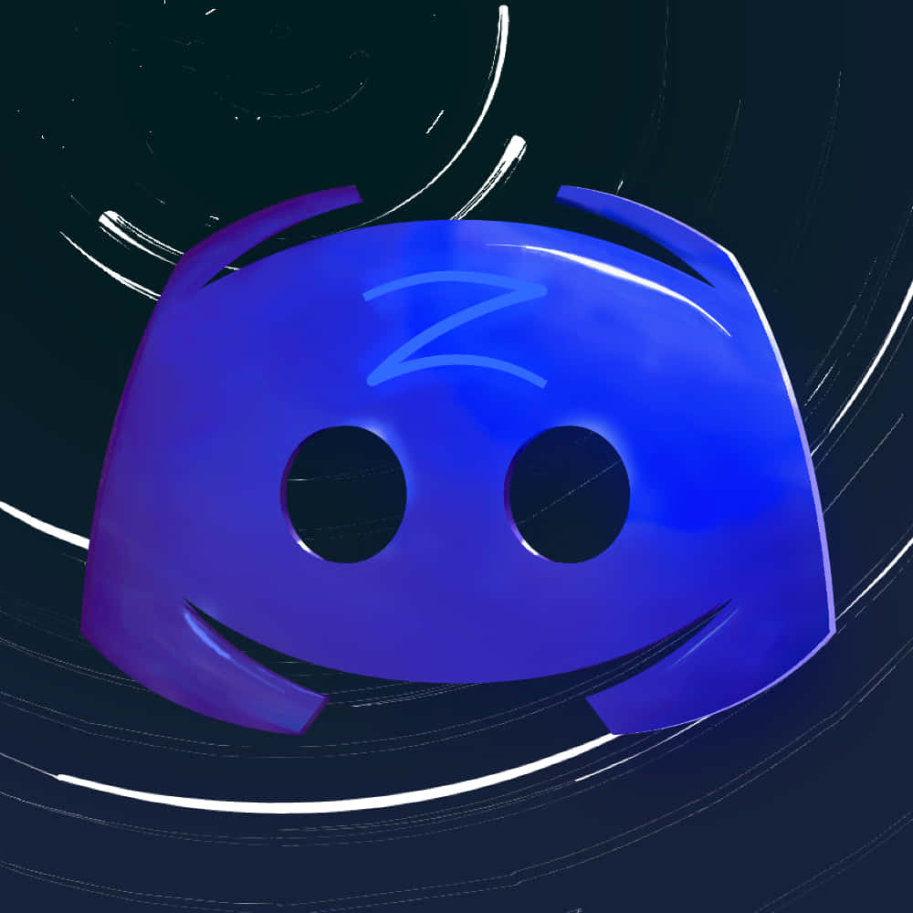 Discord Logo, glossy blue, smiling face, SD Desktop Wallpaper