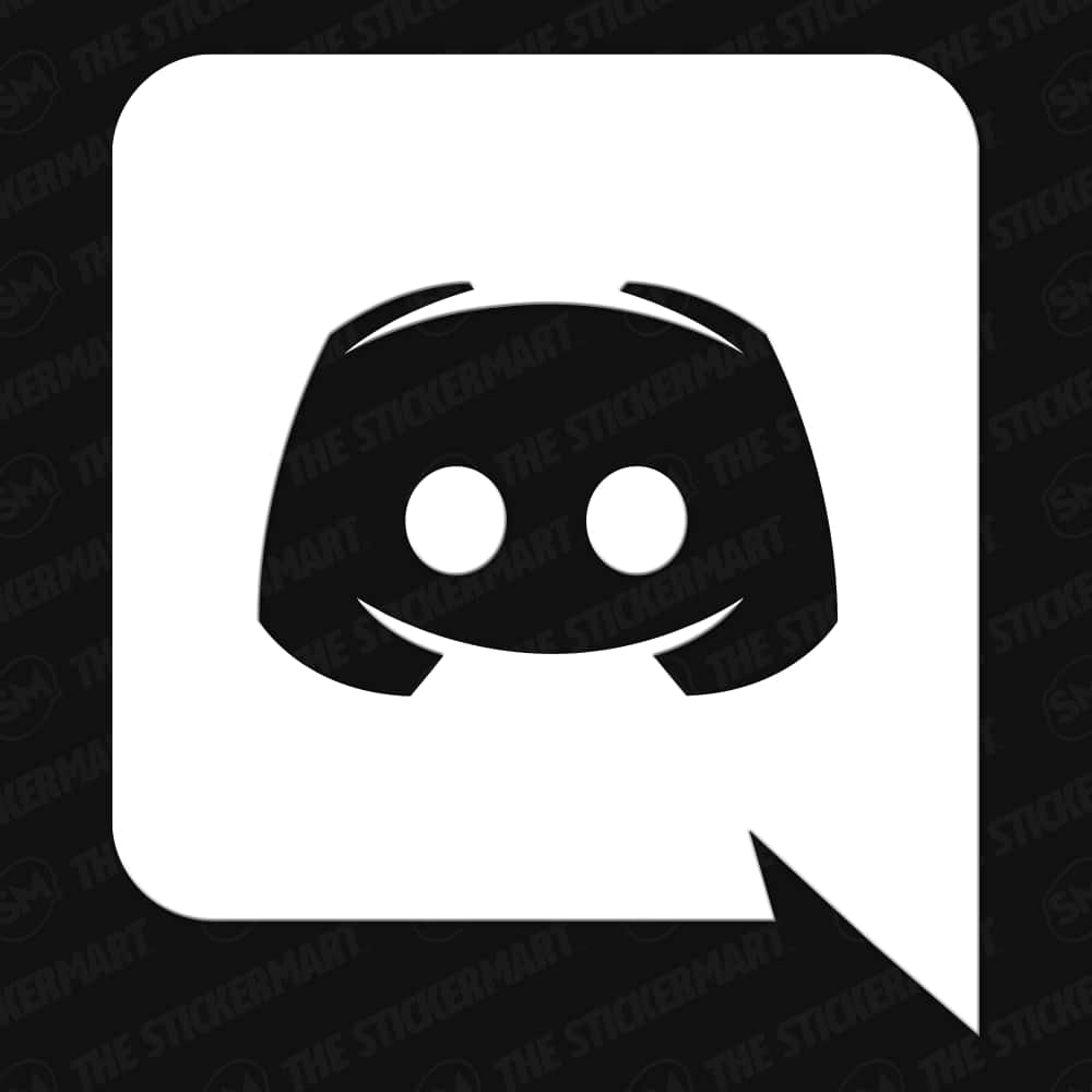 Discord Logo, minimalist, black and white, SD Desktop Wallpaper