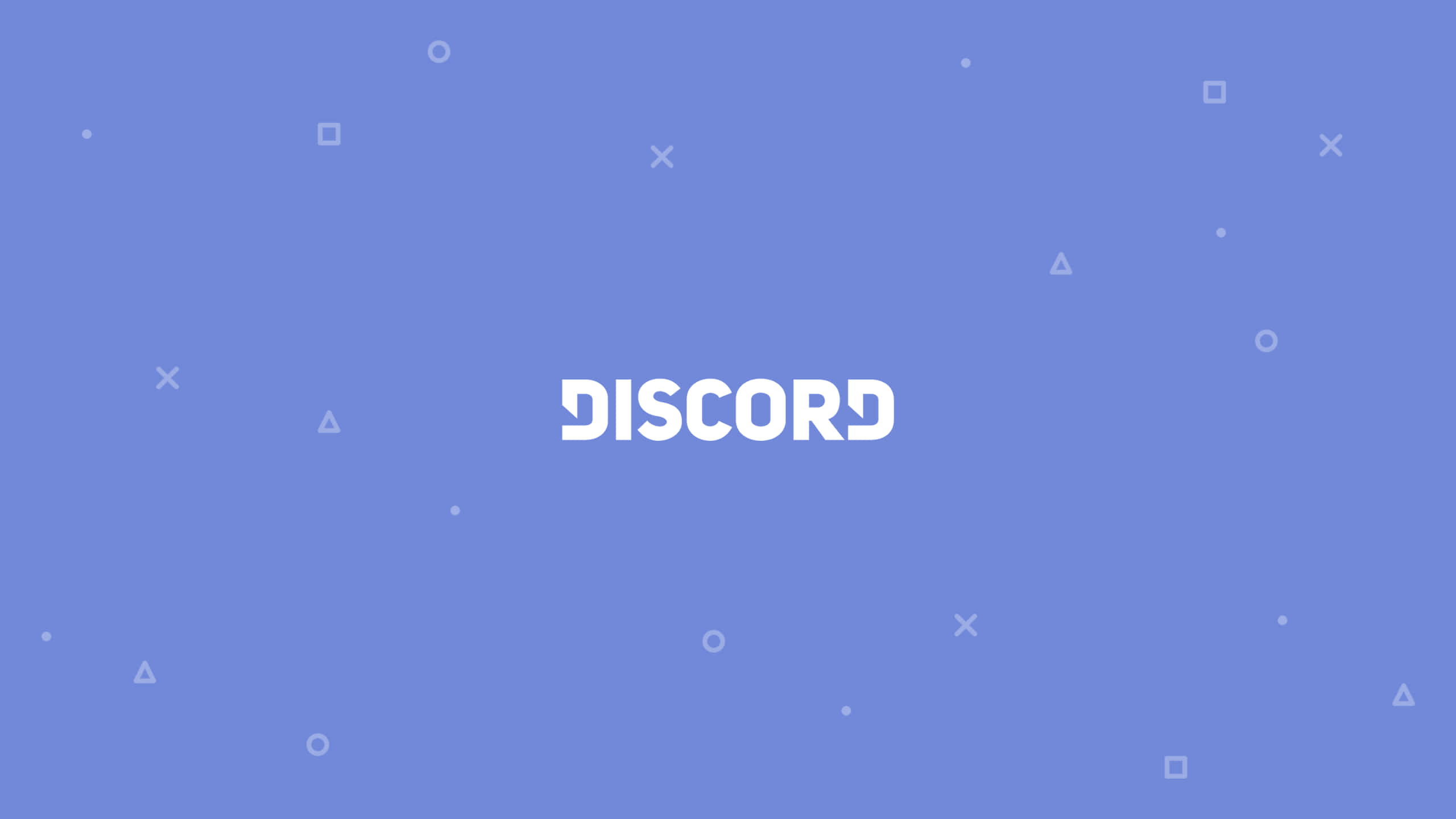 Discord, blue background, geometric shapes, 2K Desktop Wallpaper