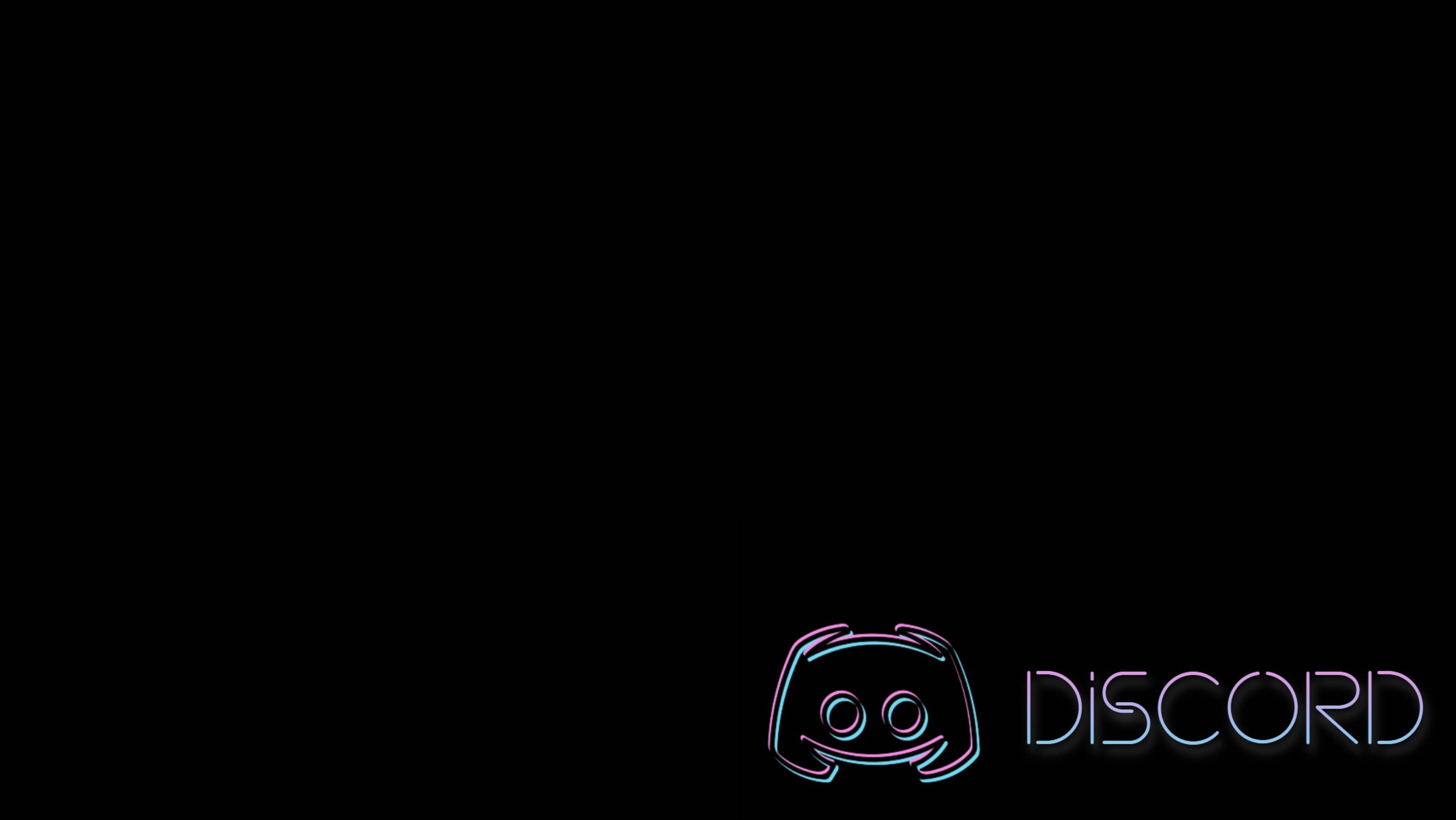 Discord, neon Discord logo, gradient blue and pink hues, 4K Desktop Wallpaper