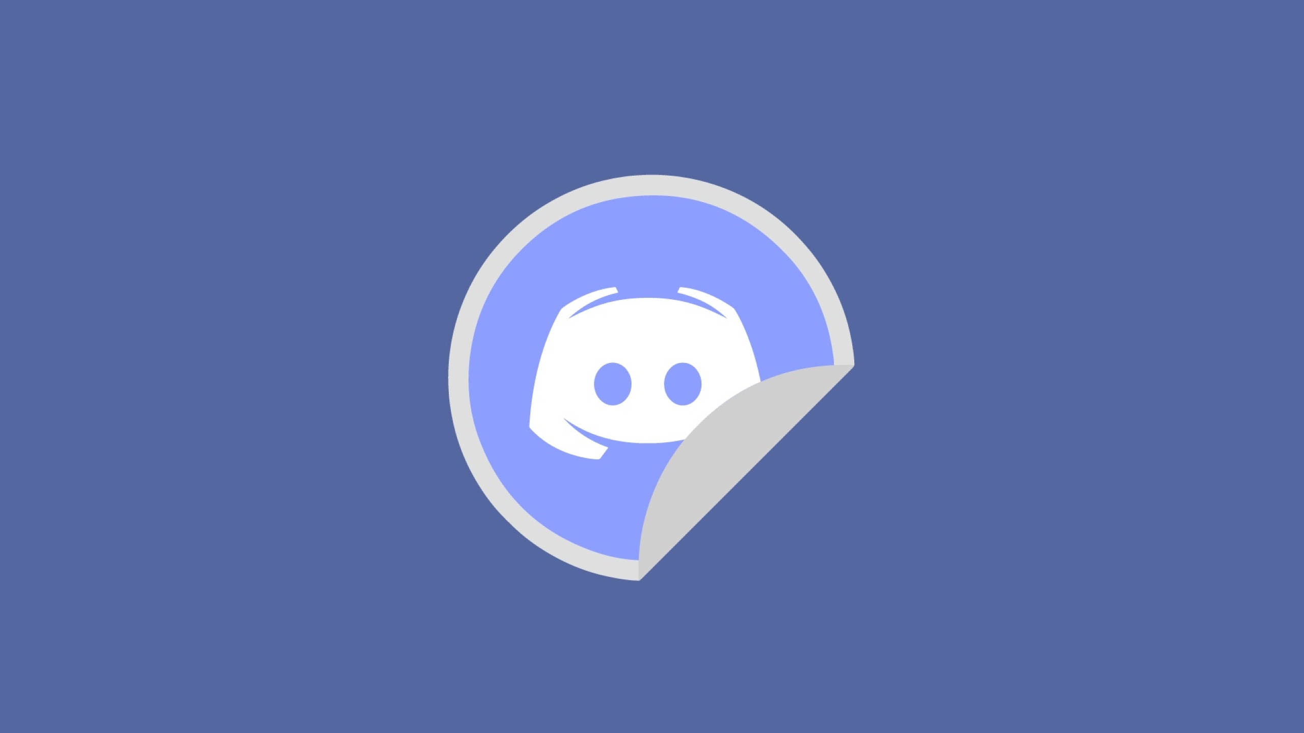 Discord, white Discord logo, sticker, 2K Desktop Wallpaper