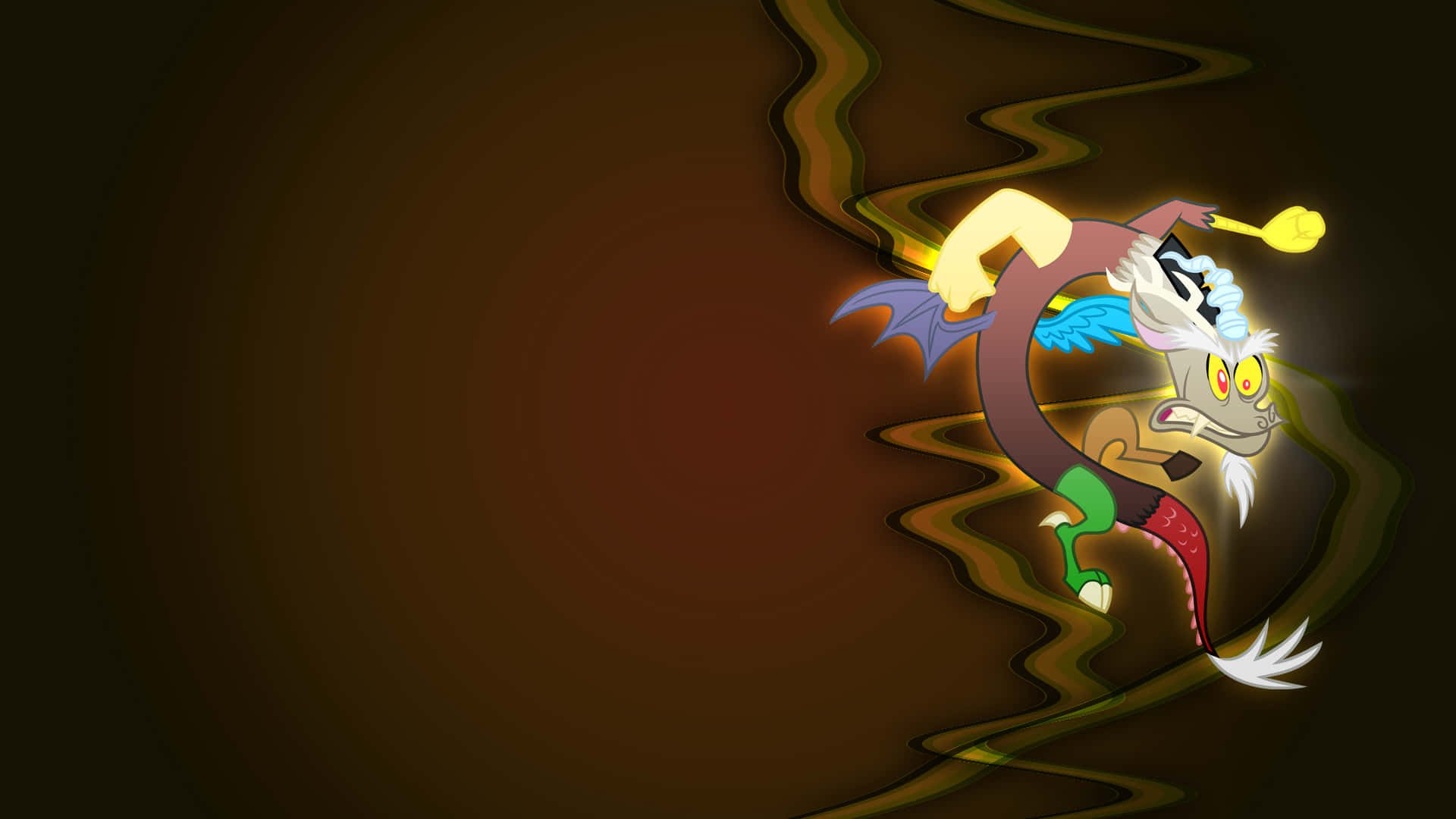 Discord, chibi fan art, glowing eyes, Full HD Desktop Wallpaper