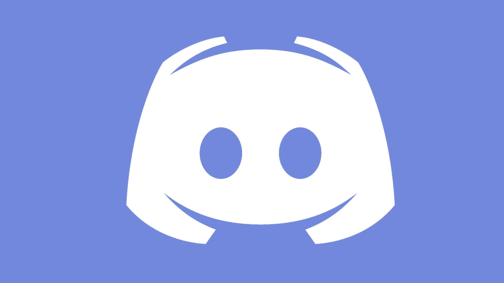 Discord logo, white, two eyes, Full HD Desktop Wallpaper