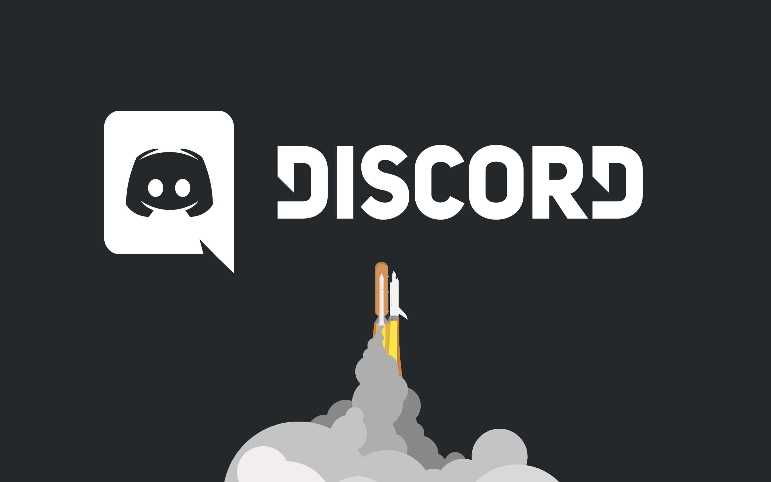 Discord, rocket, gray smoke, 2K Desktop Wallpaper