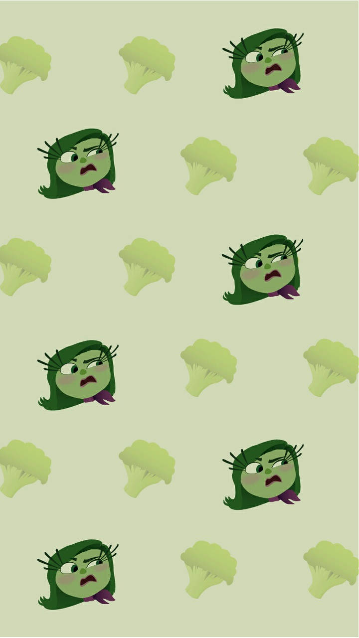 Disgust Inside Out, cartoon broccoli characters, angry faces, HD Phone Wallpaper