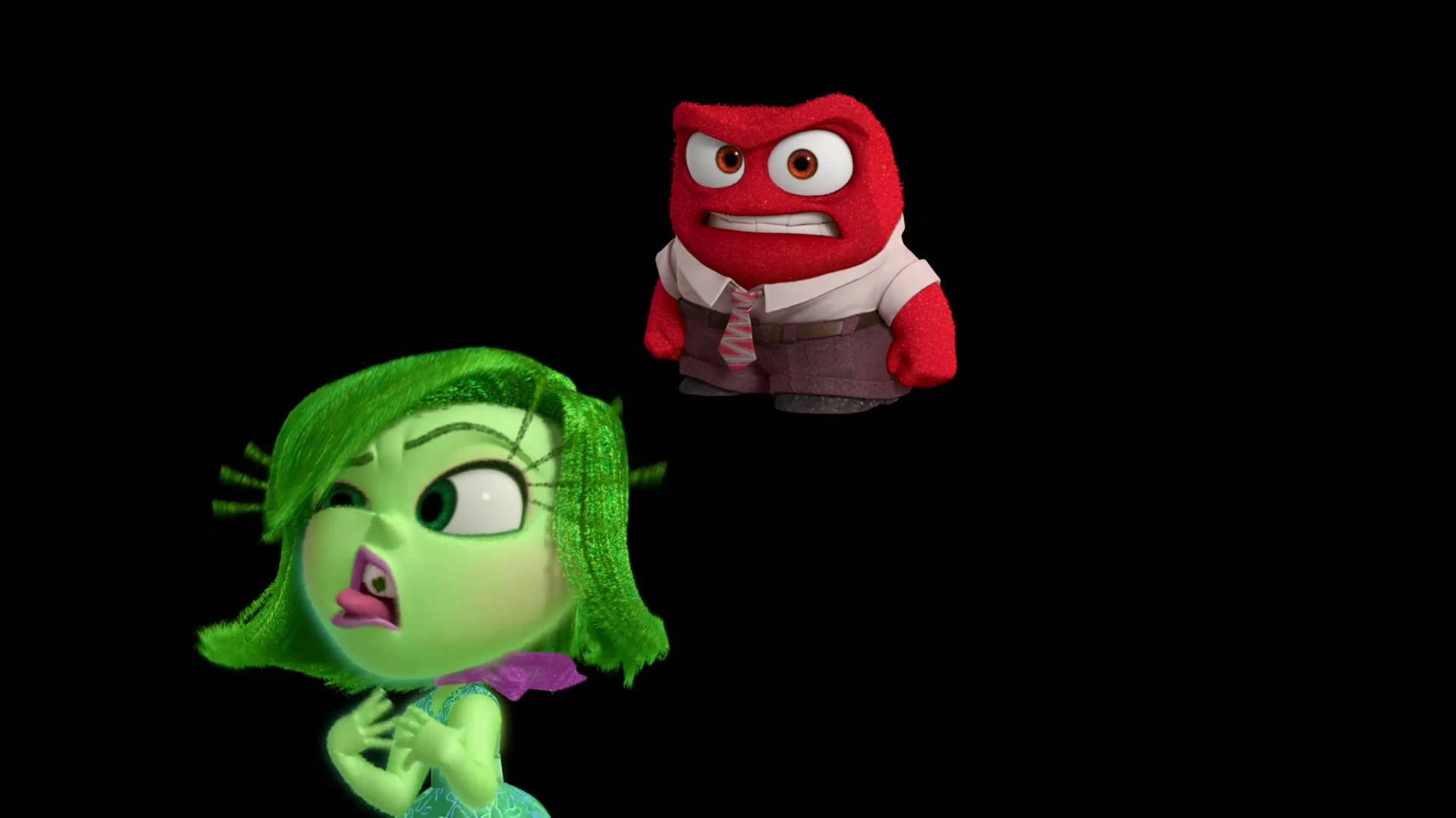 Disgust Inside Out, green, red, Full HD Desktop Wallpaper