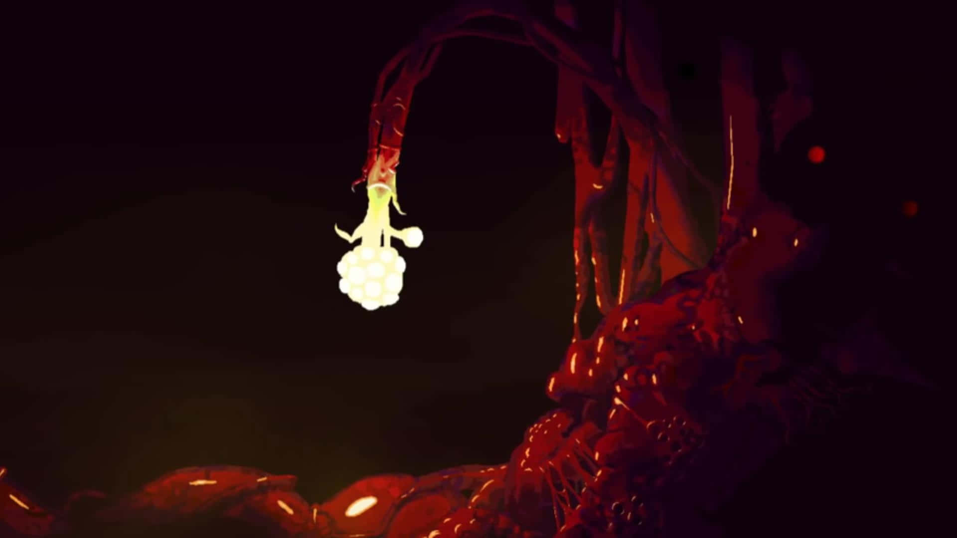 anglerfish lurein, dark waters, glowing white bulb, Full HD Desktop Wallpaper