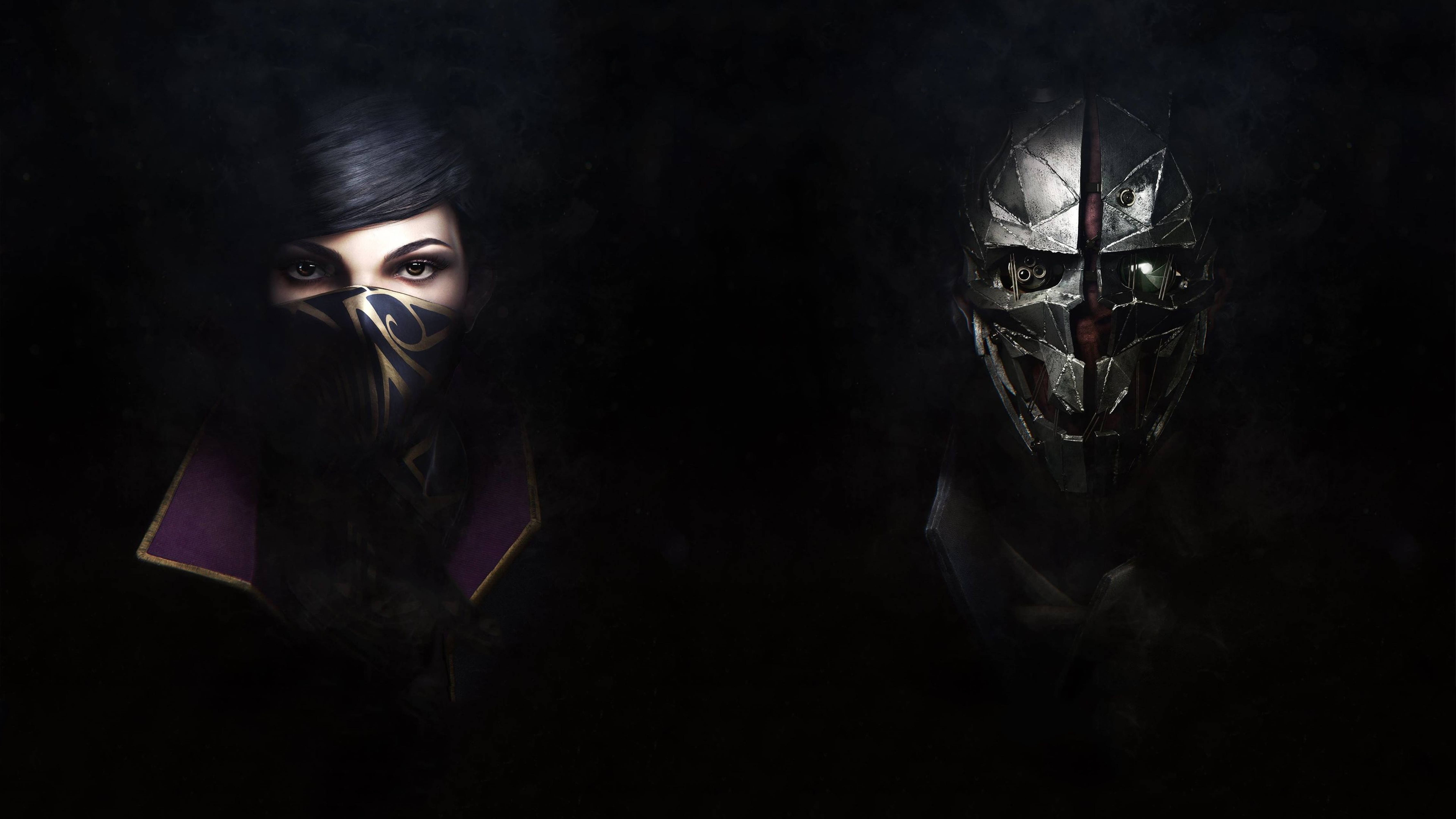 Dishonored, purple cloak, ornate mask, 5K Desktop Wallpaper