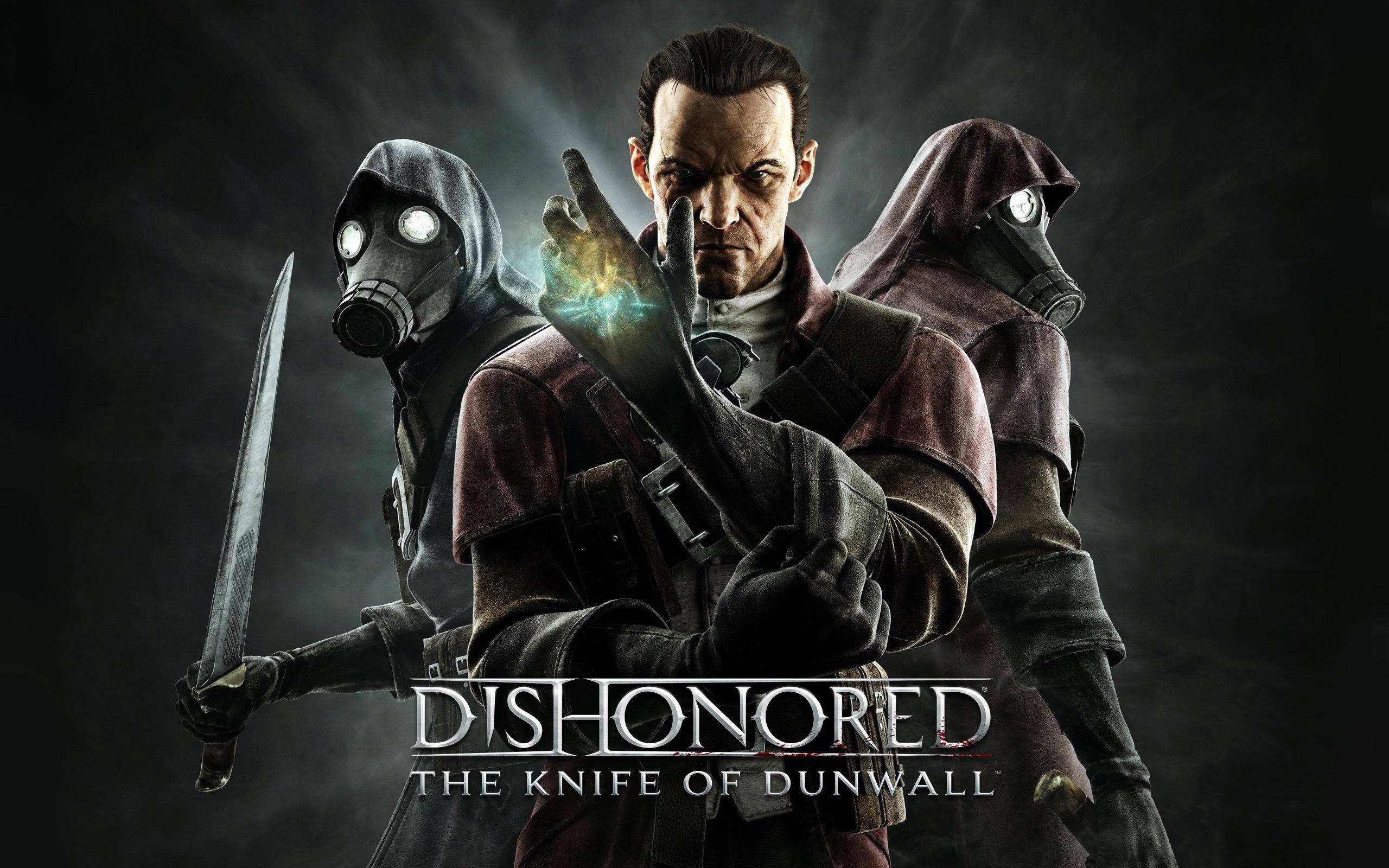 Dishonored, red coat, glowing magic, 2K Desktop Wallpaper