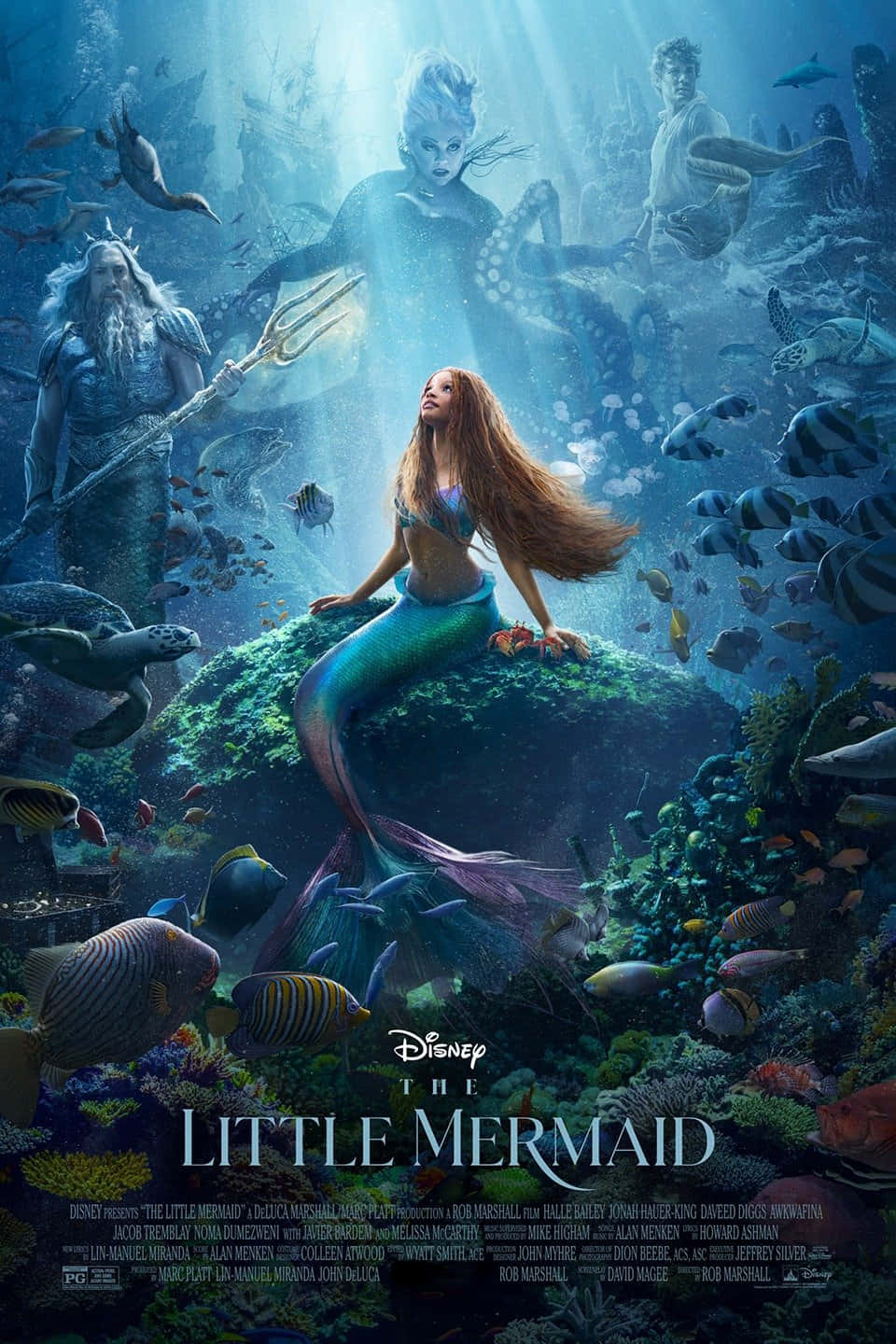 Disney 3d Movies, mermaid, coral reef, HD Phone Wallpaper