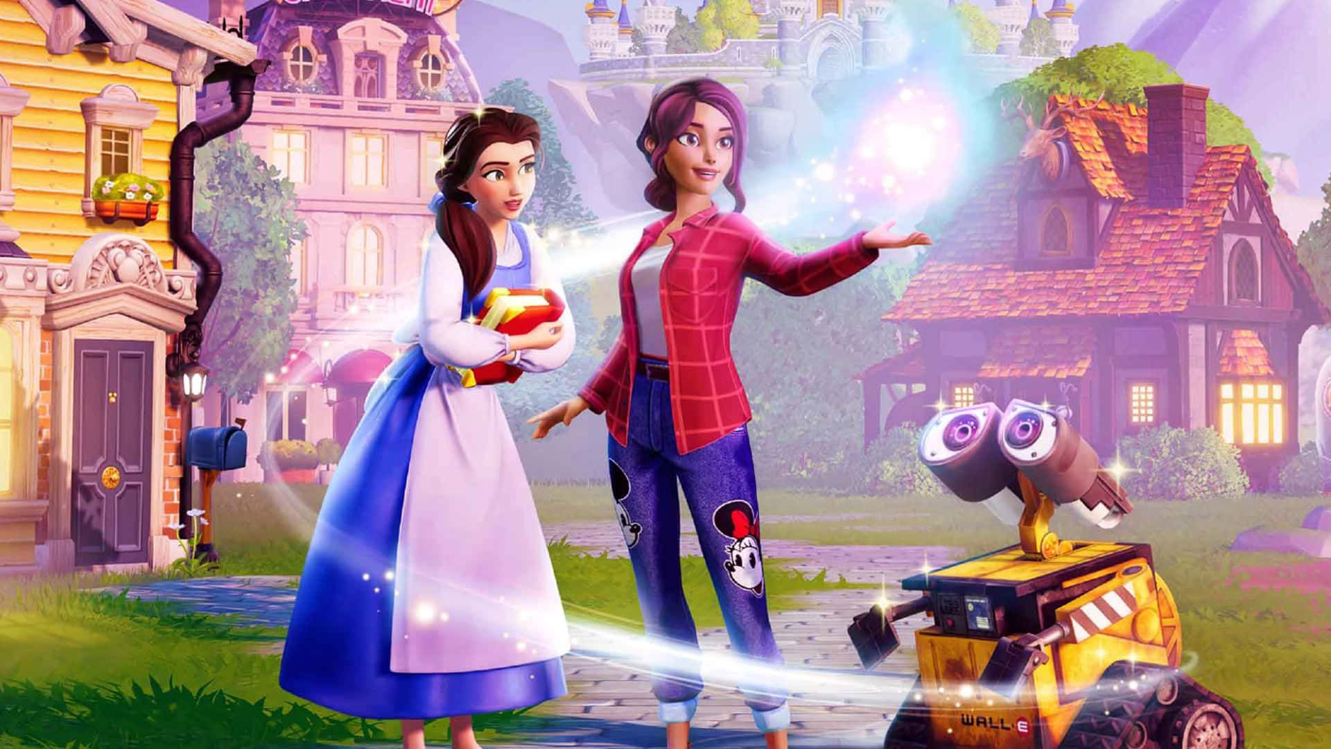 Disney 3d Movies, whimsical village, glowing magic, Full HD Desktop Wallpaper