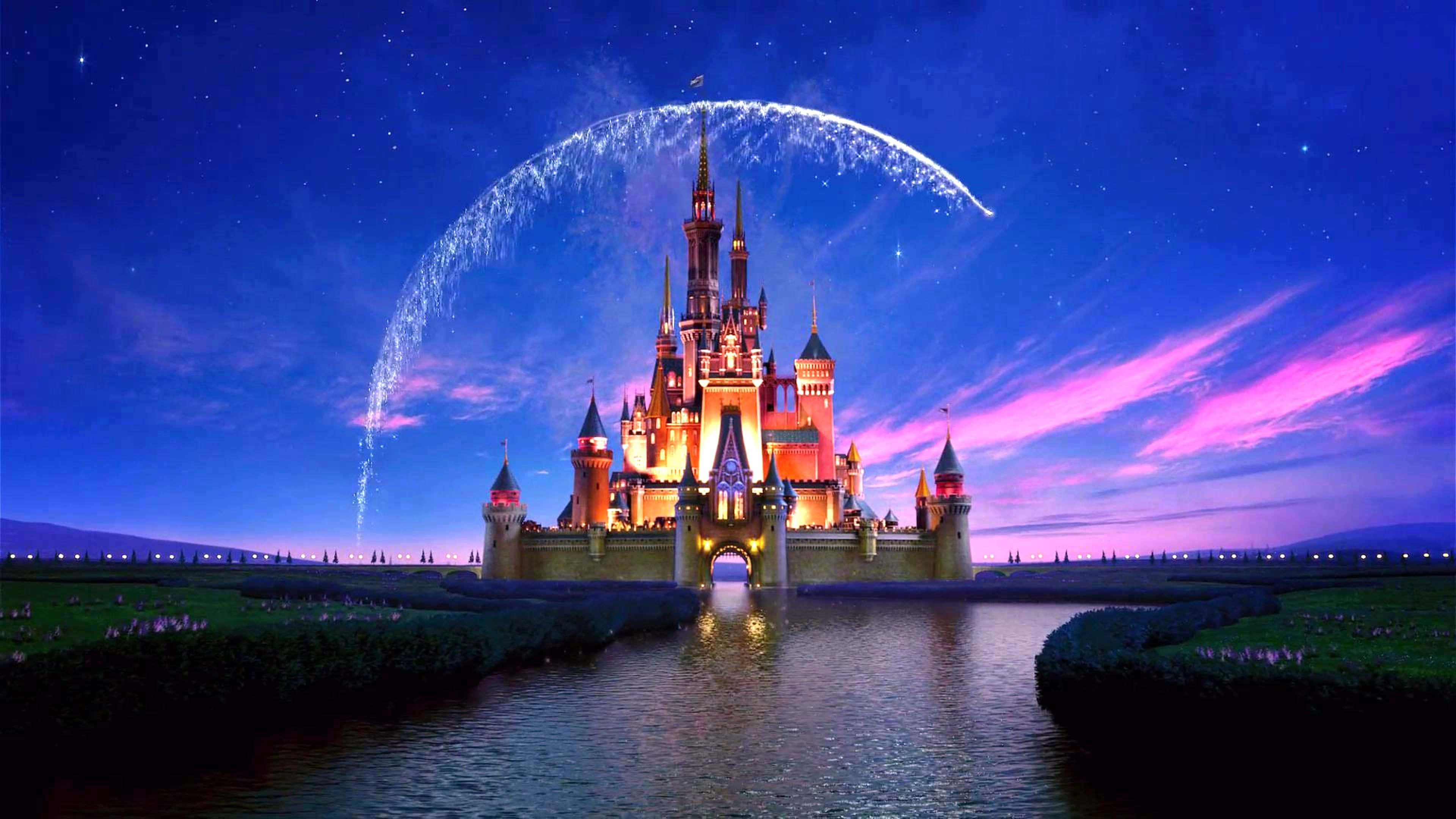 Disney, castle, starry twilight sky, 4K Desktop Wallpaper