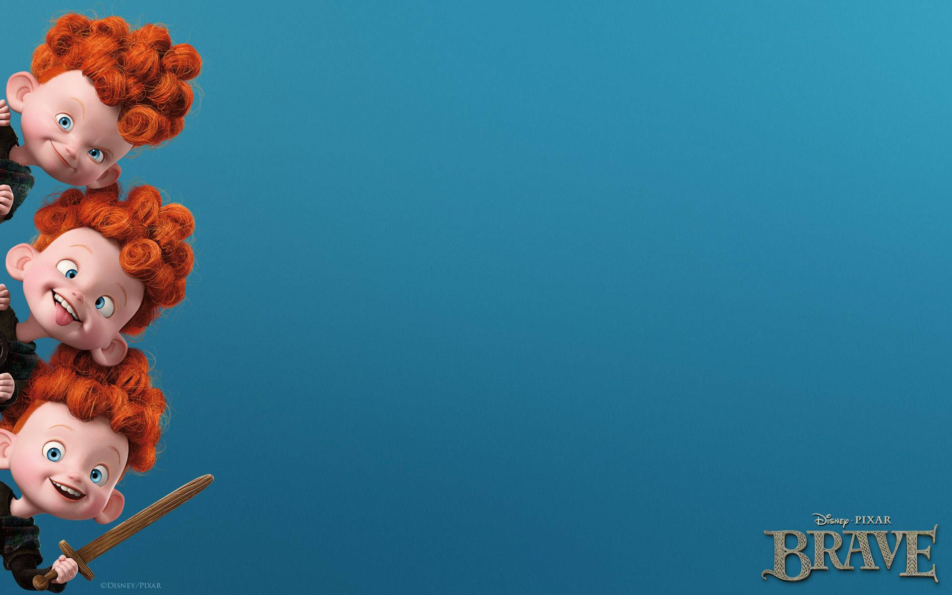 Disney Brave, triplets, red-haired, Full HD Desktop Wallpaper