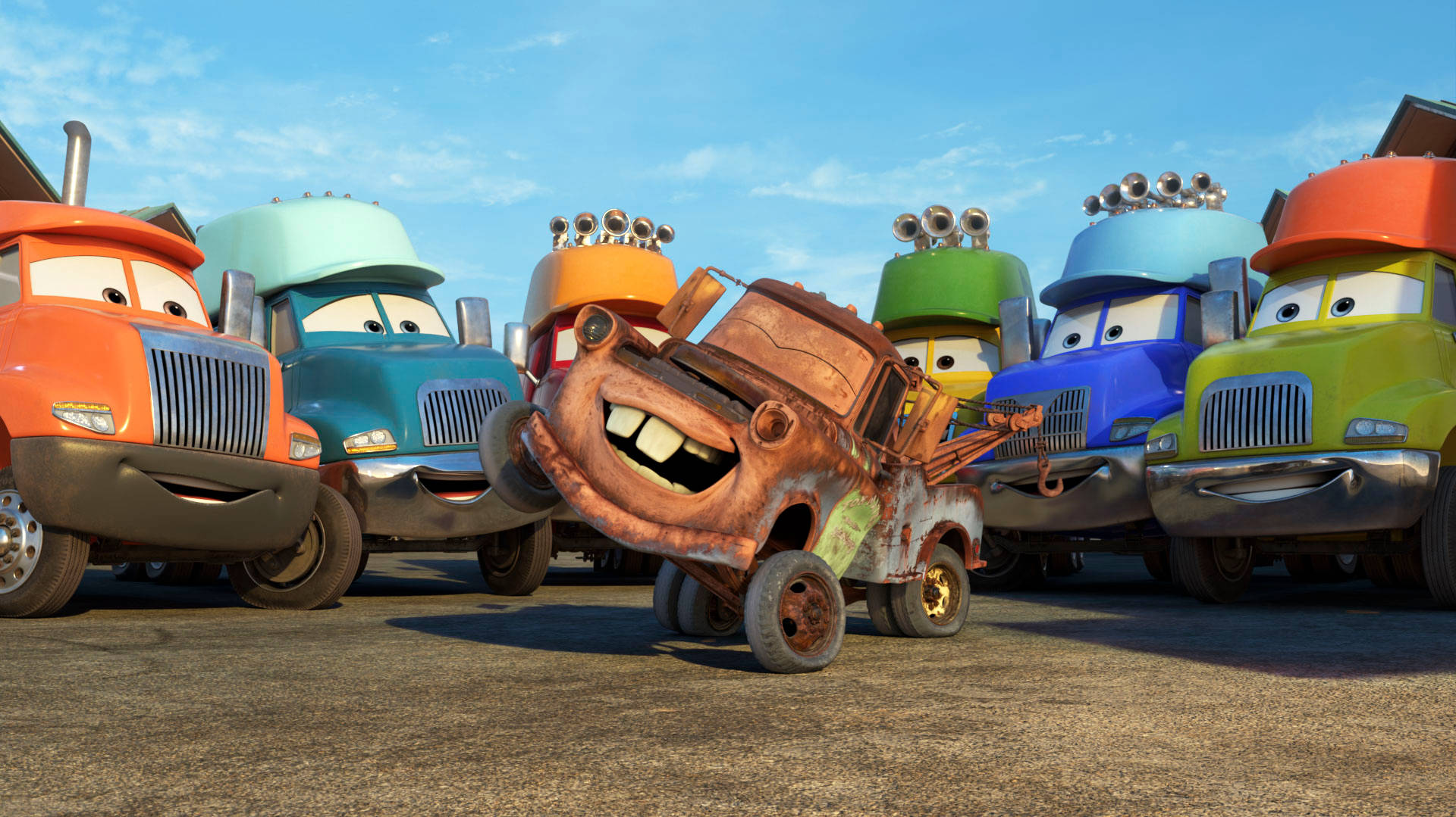 Disney Cars, tow truck, semi-trucks, Full HD Desktop Wallpaper