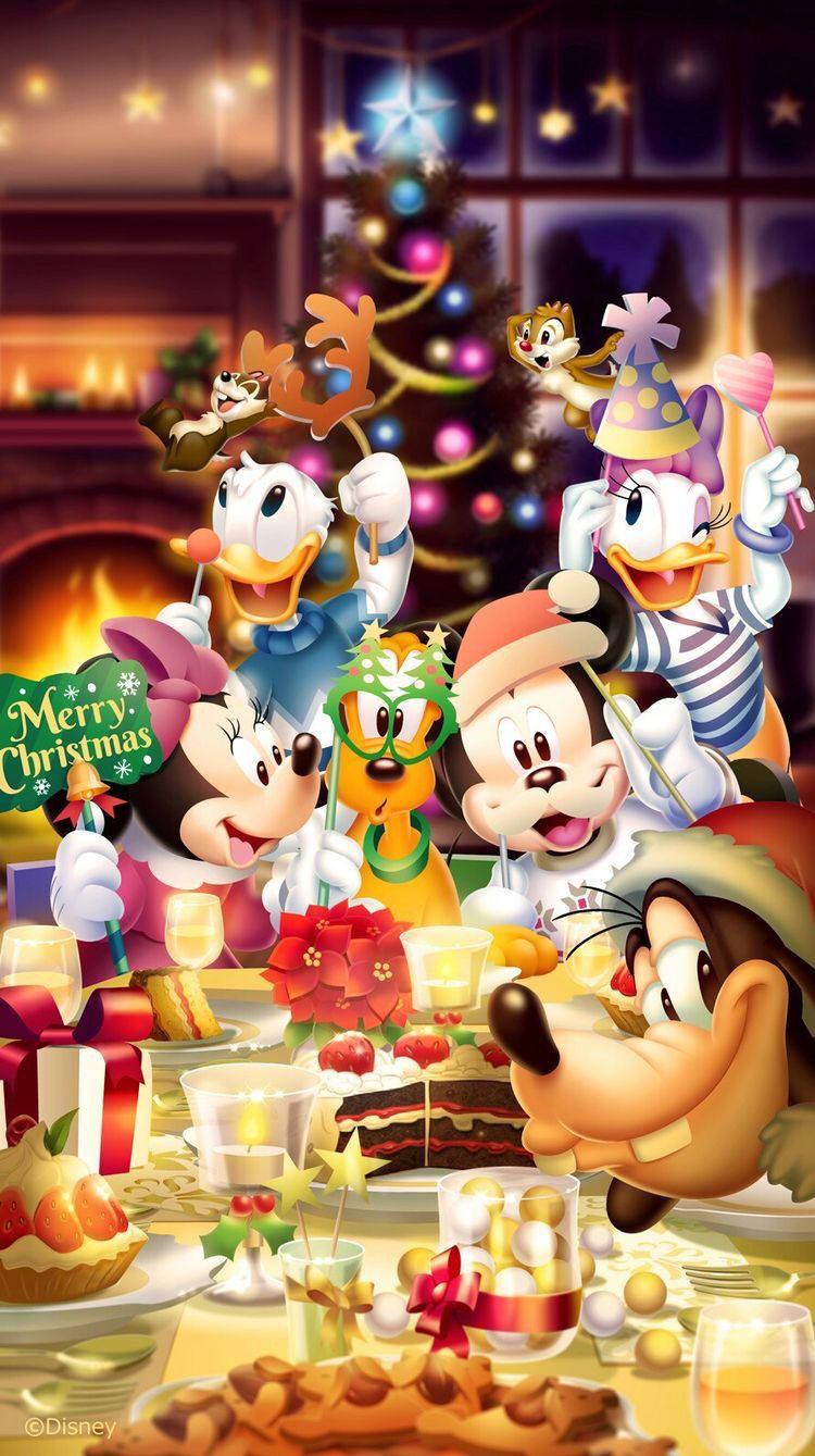 Disney Christmas, Christmas, festive table, HD Phone Wallpaper