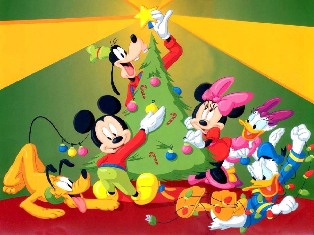 Disney Christmas, Christmas tree, ornaments, SD Desktop Wallpaper