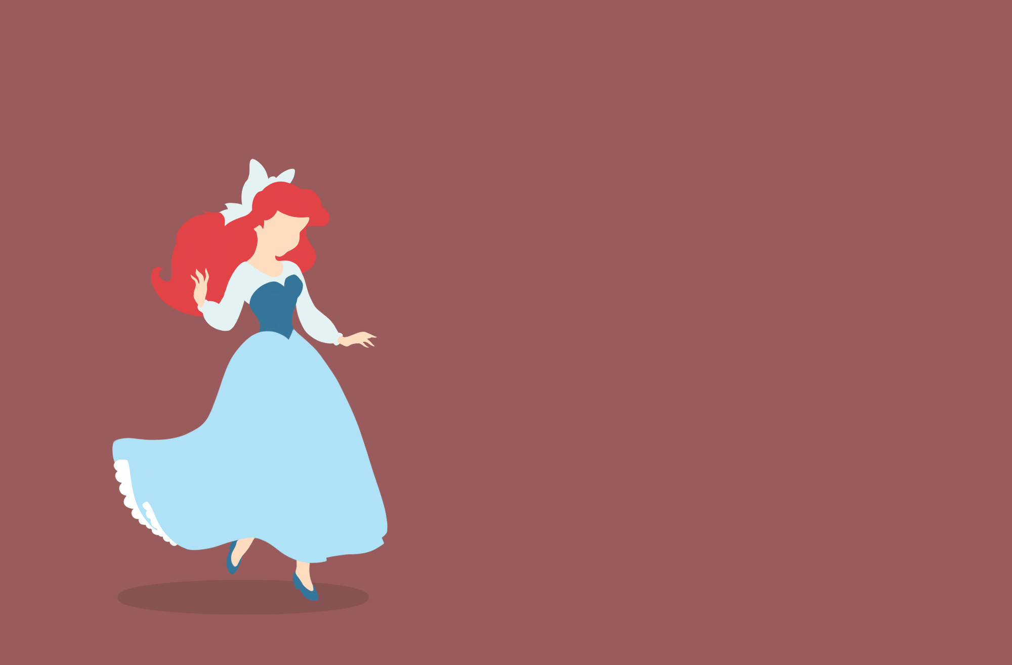 Disney, mermaid princess, blue gown, Full HD Desktop Wallpaper