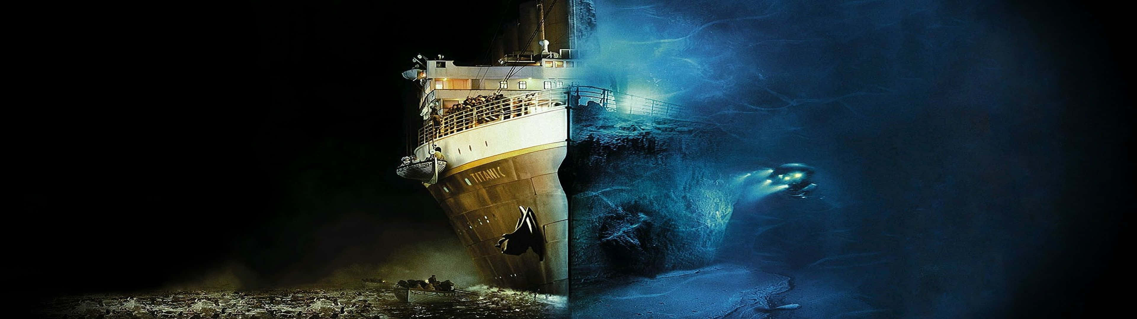 Disney Dual Screen, ship's bow, dark waters, 4K Desktop Wallpaper