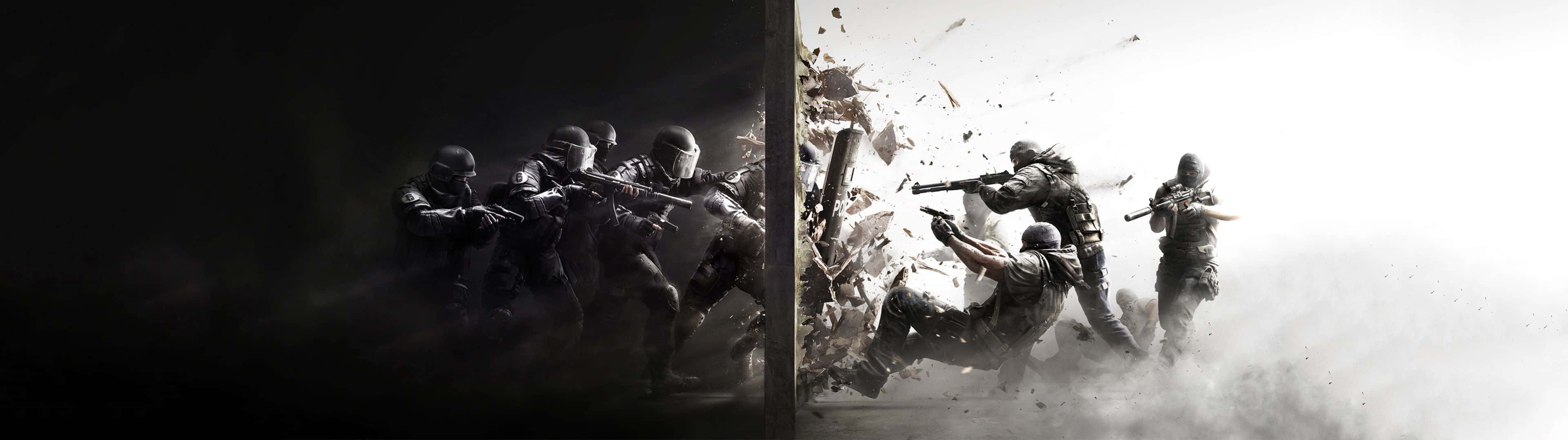 Disney Dual Screen, tactical gear, explosion, 2K Desktop Wallpaper