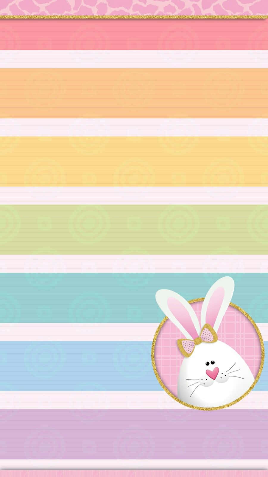cute easter iphone, cartoon bunny, pink bow, HD Phone Wallpaper