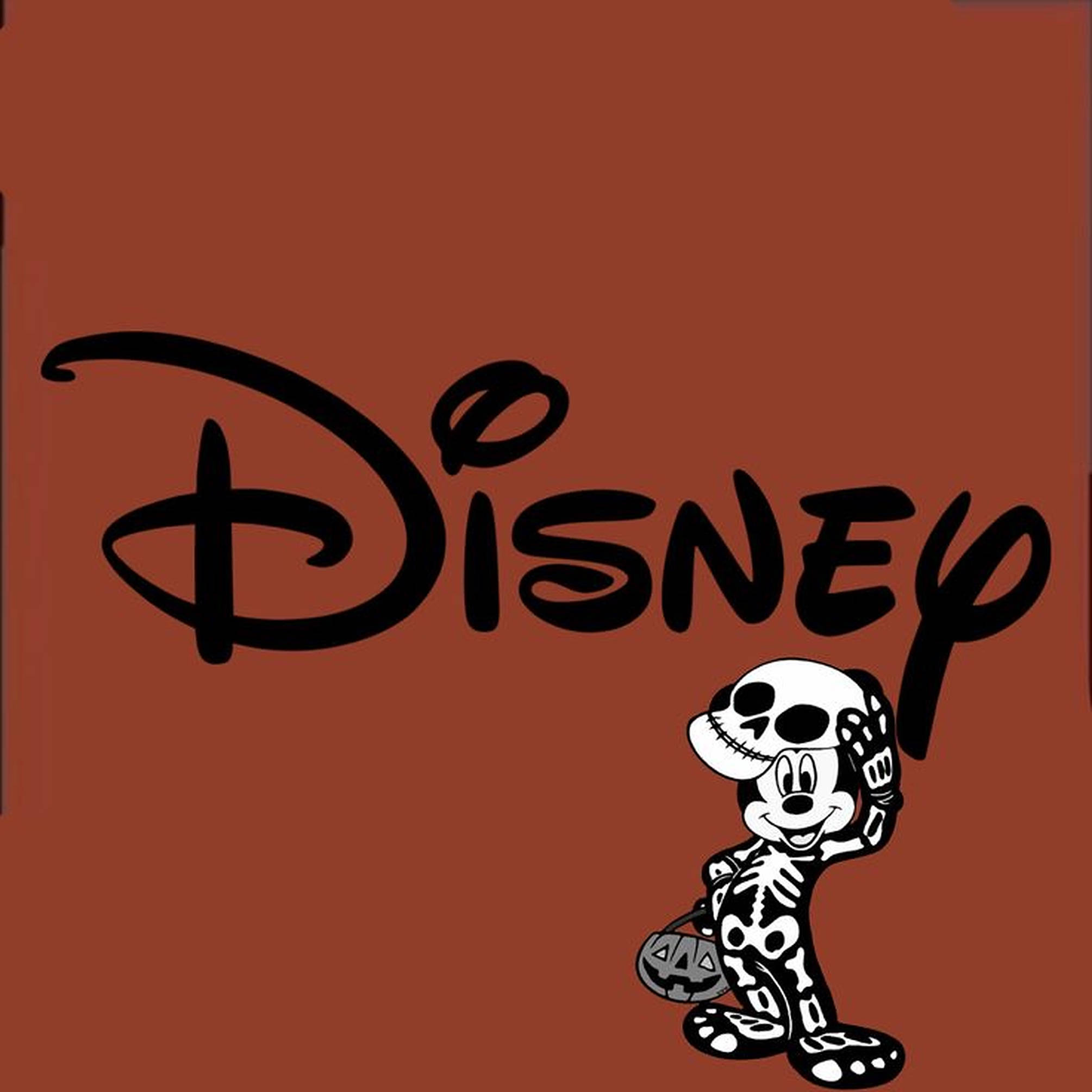 skeleton Mickey Mouse, jack-o-lantern, Disney logo, Full HD Desktop Wallpaper