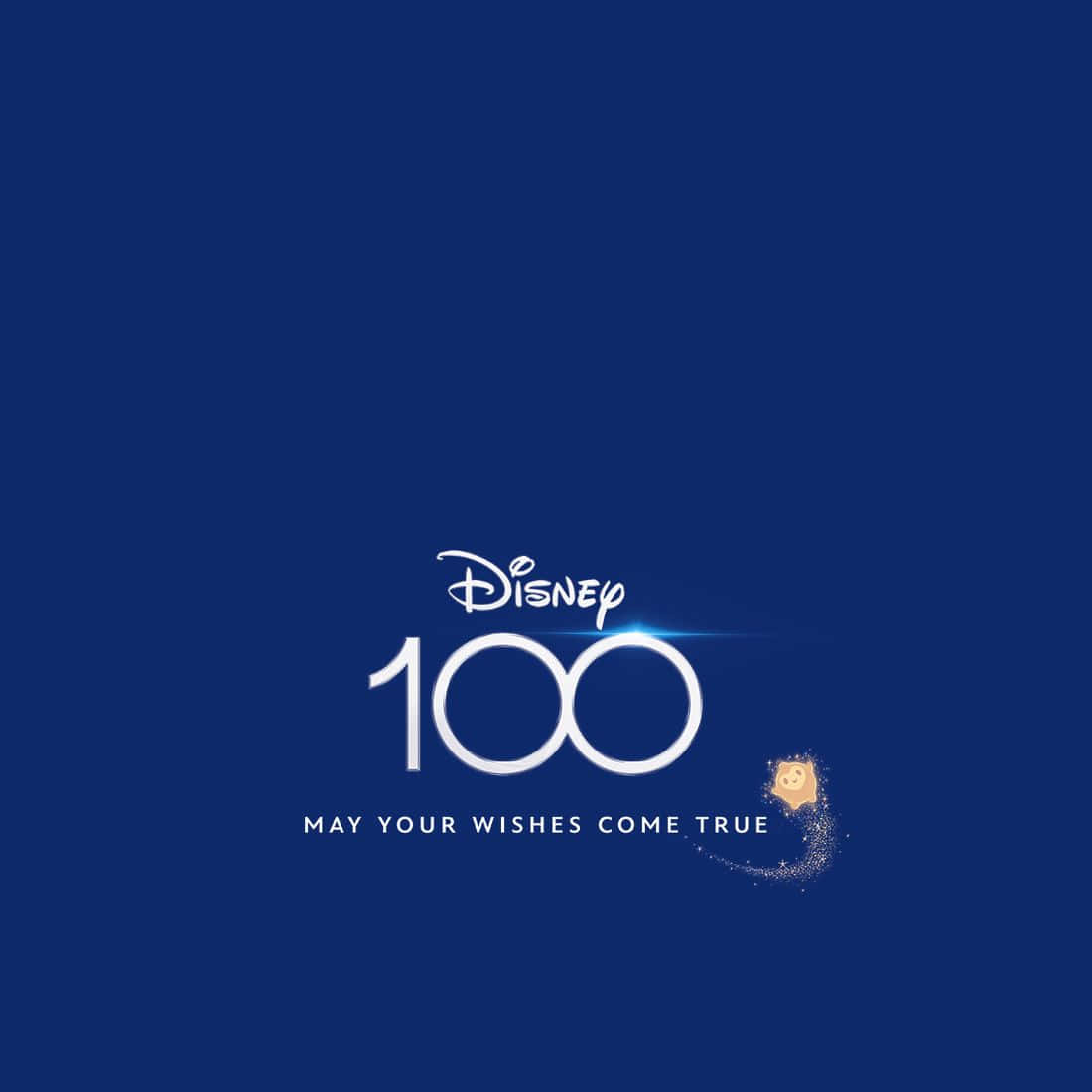 Disney 100 logo, deep blue background, white Disney 100 logo, SD Desktop Wallpaper