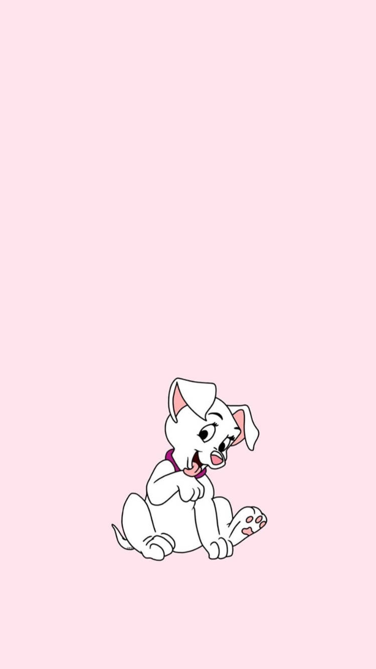 Disney, cute, white cartoon puppy, HD Phone Wallpaper