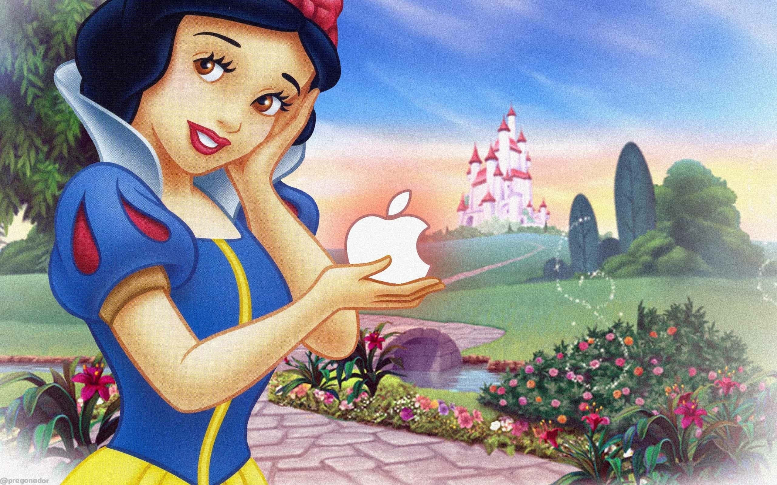 Disney Mac, Snow White, apple, 2K Desktop Wallpaper