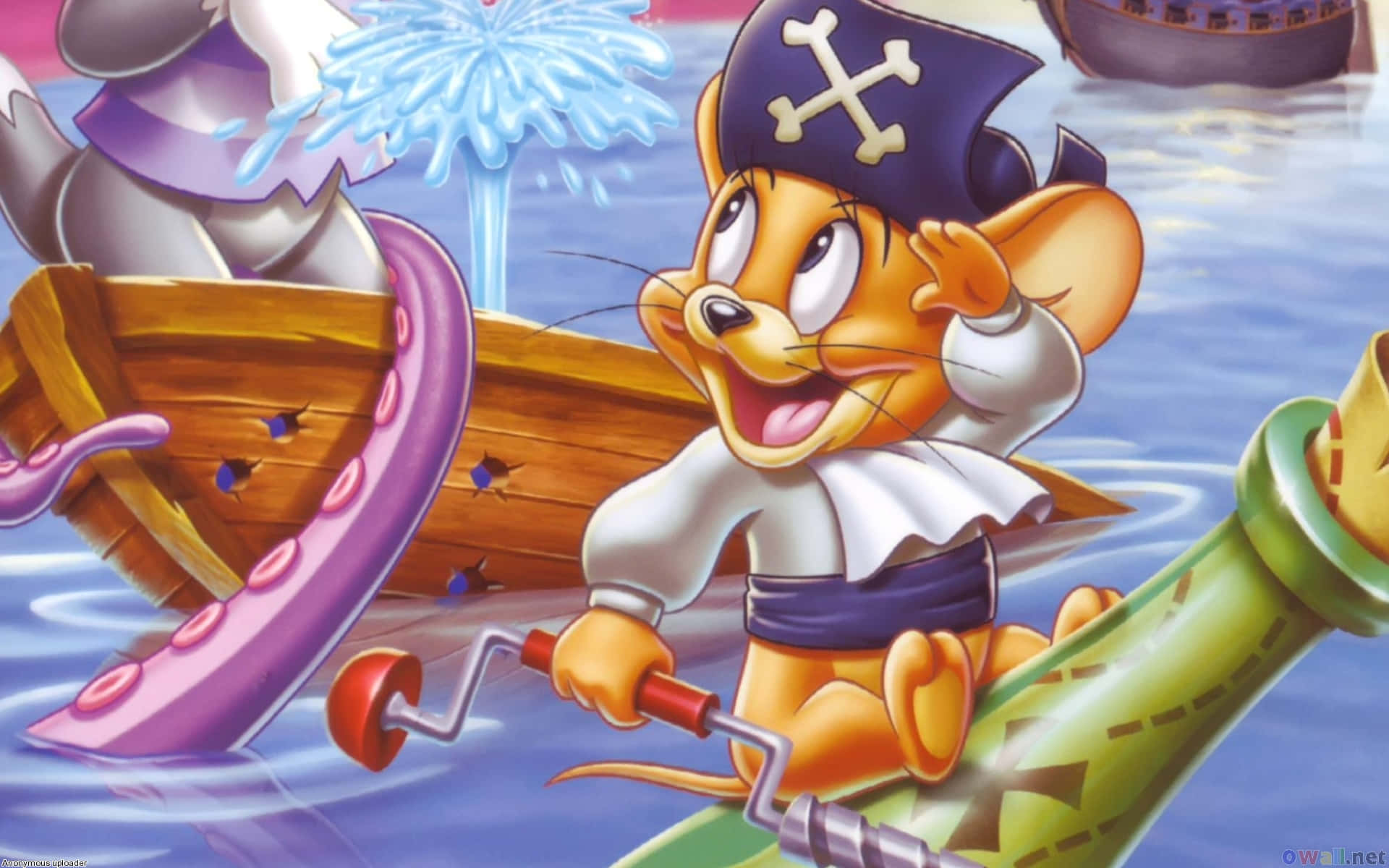 Disney Mac, cartoon mouse, pirate hat, Full HD Desktop Wallpaper