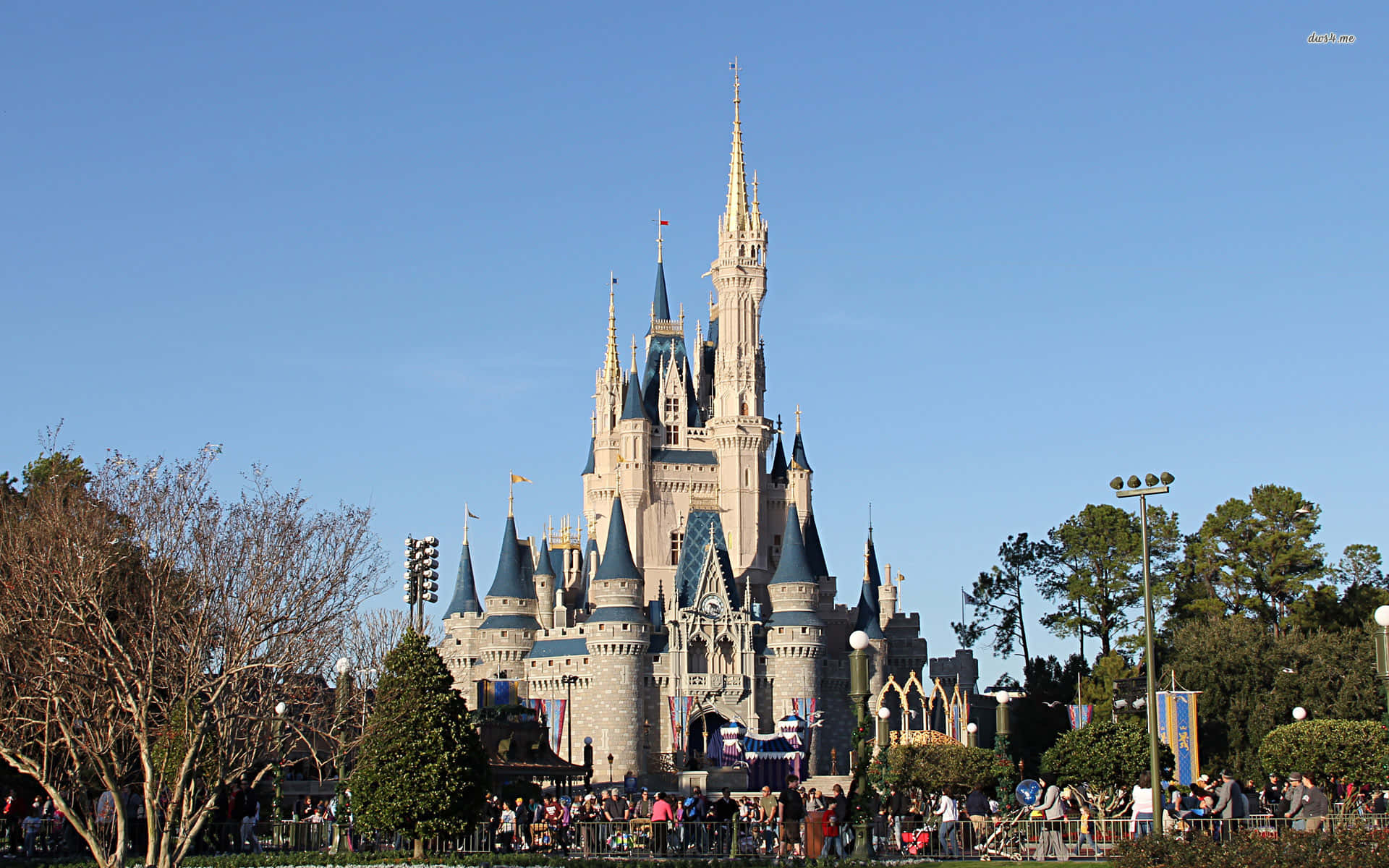 Disney Mac, blue sky, fairytale castle, Full HD Desktop Wallpaper