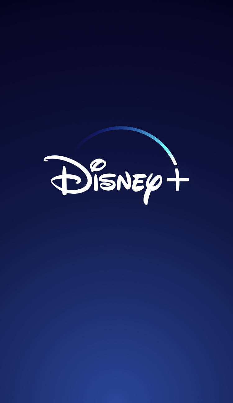 Disney Plus, white script, blue gradient arc, HD Phone Wallpaper