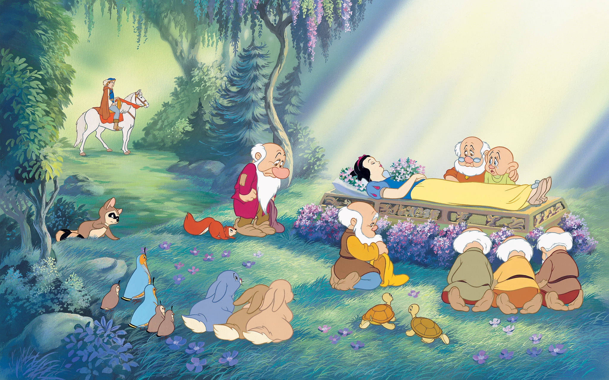 Disney Princess, Snow White, seven dwarfs, Full HD Desktop Wallpaper