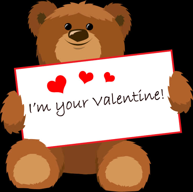 Valentines Day Teddy Bear, cartoon brown teddy bear, white sign, SD Desktop Wallpaper