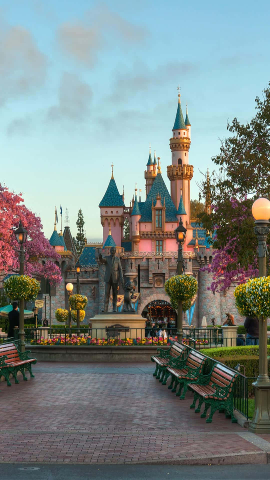 Disney World, iPhone, pink walls, Full HD Phone Wallpaper