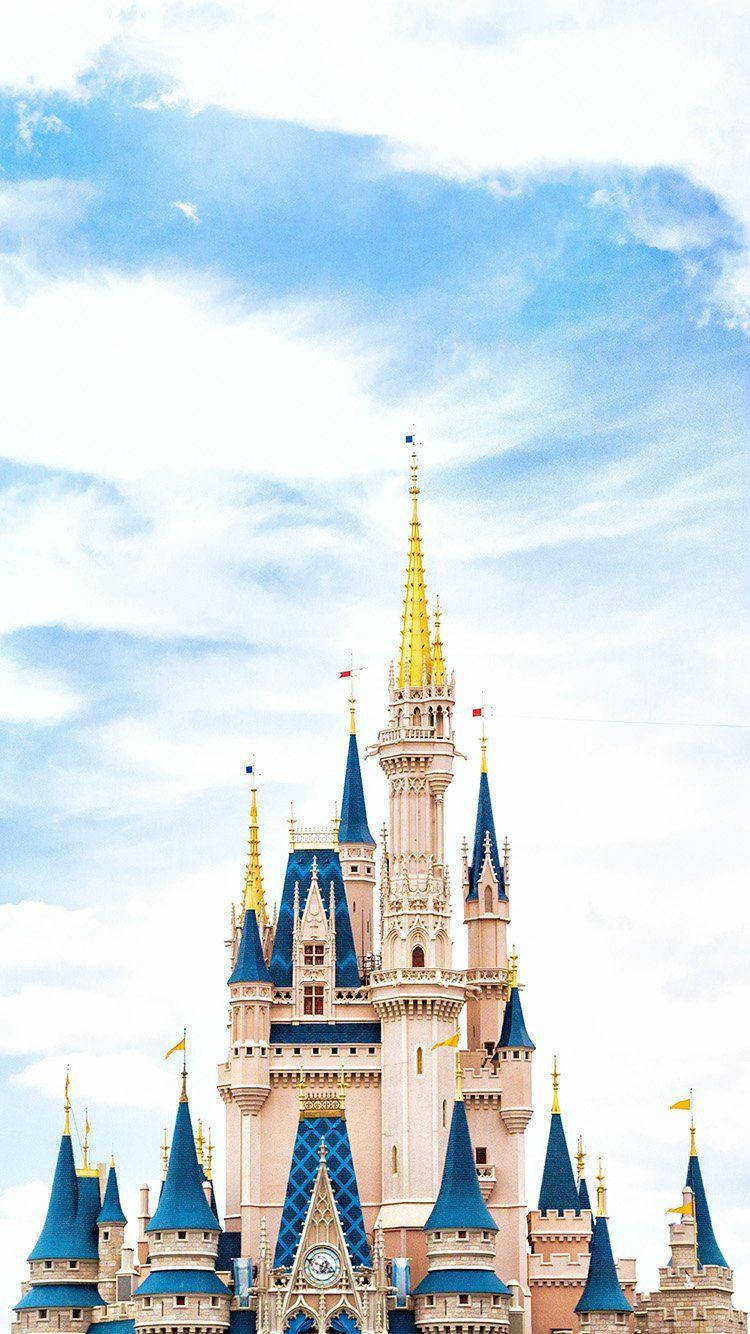 Disney World, pink castle, blue spires, HD Phone Wallpaper