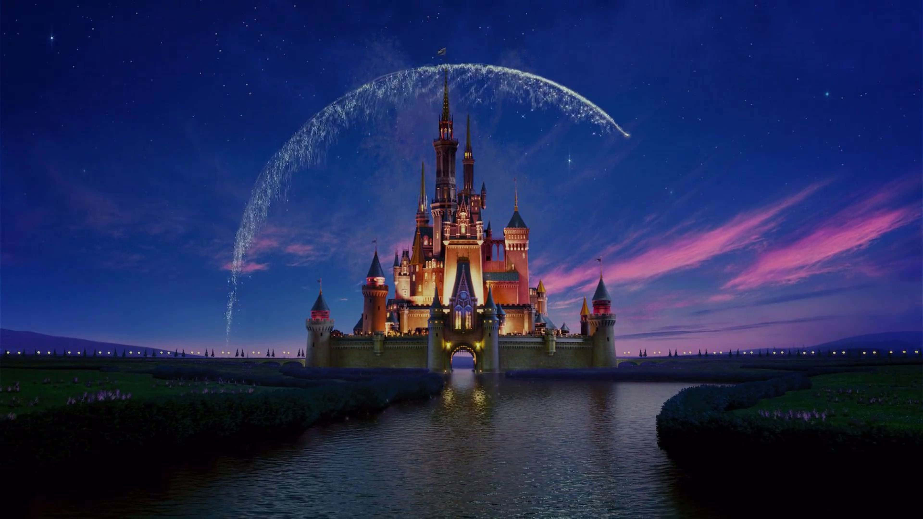 Disney, castle, dusk, 4K Desktop Wallpaper