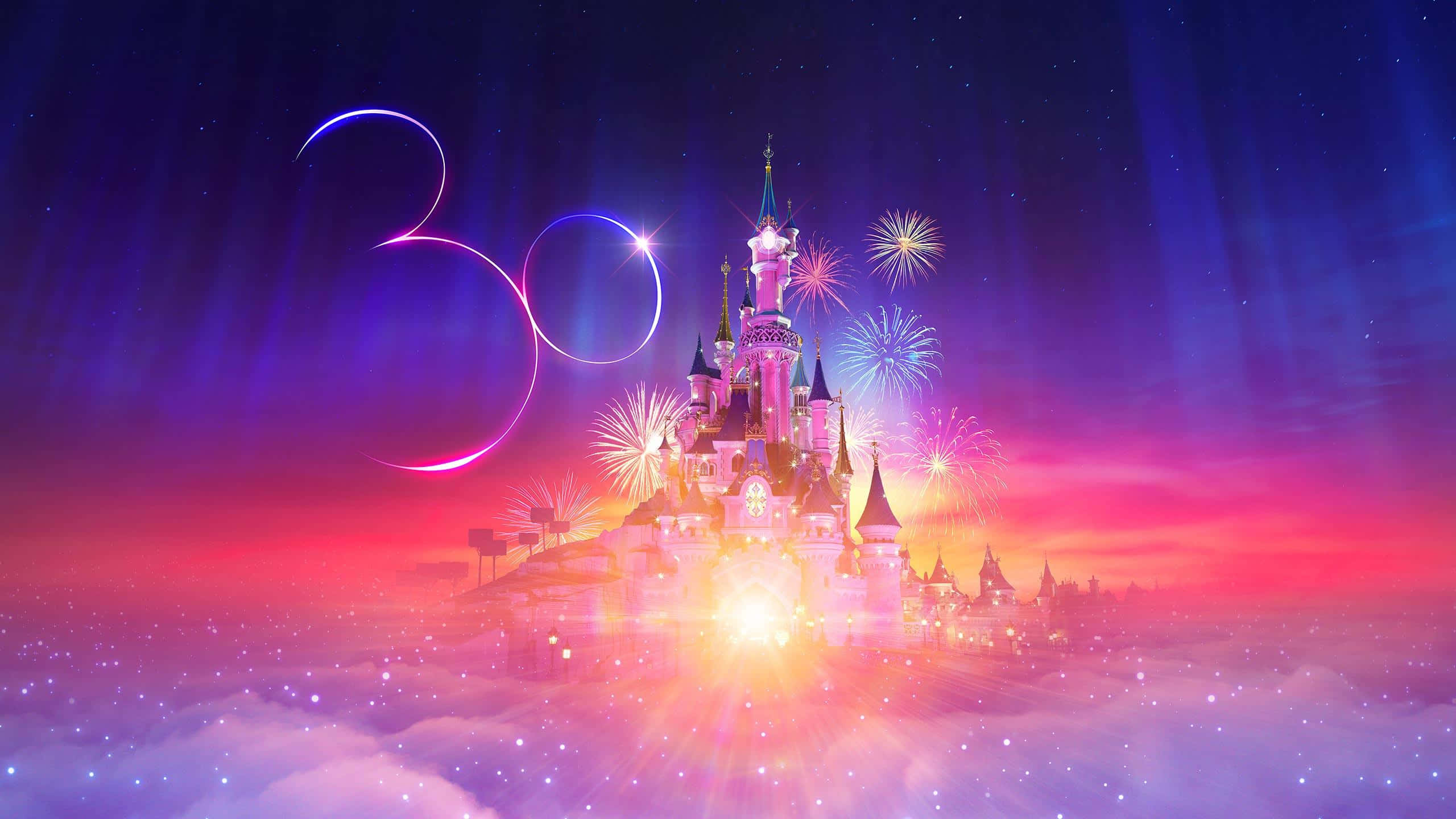 Disneyland Paris, 30th Year, castle, 2K Desktop Wallpaper