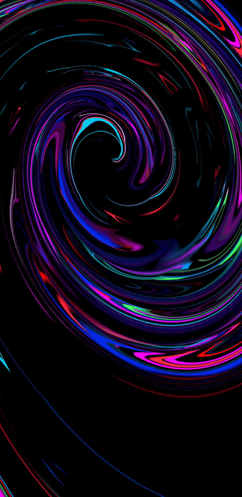 Super AMOLED, neon swirls, blue pink and green, HD Phone Wallpaper