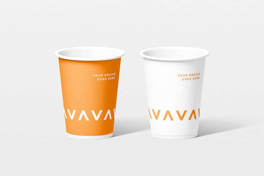 Disposable Paper Cup, orange, white, SD Desktop Wallpaper