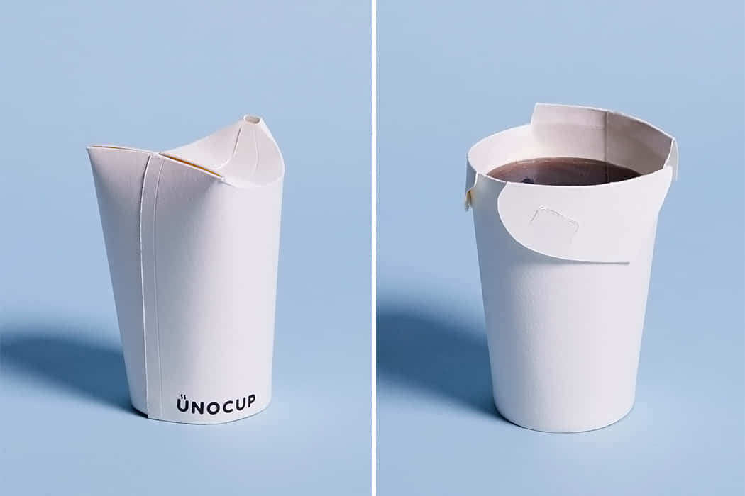 Unocup, ergonomic disposable cup, white paper cups, SD Desktop Wallpaper