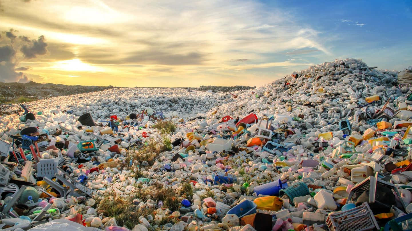 plastic disposal, landfill, sunset, HD Desktop Wallpaper