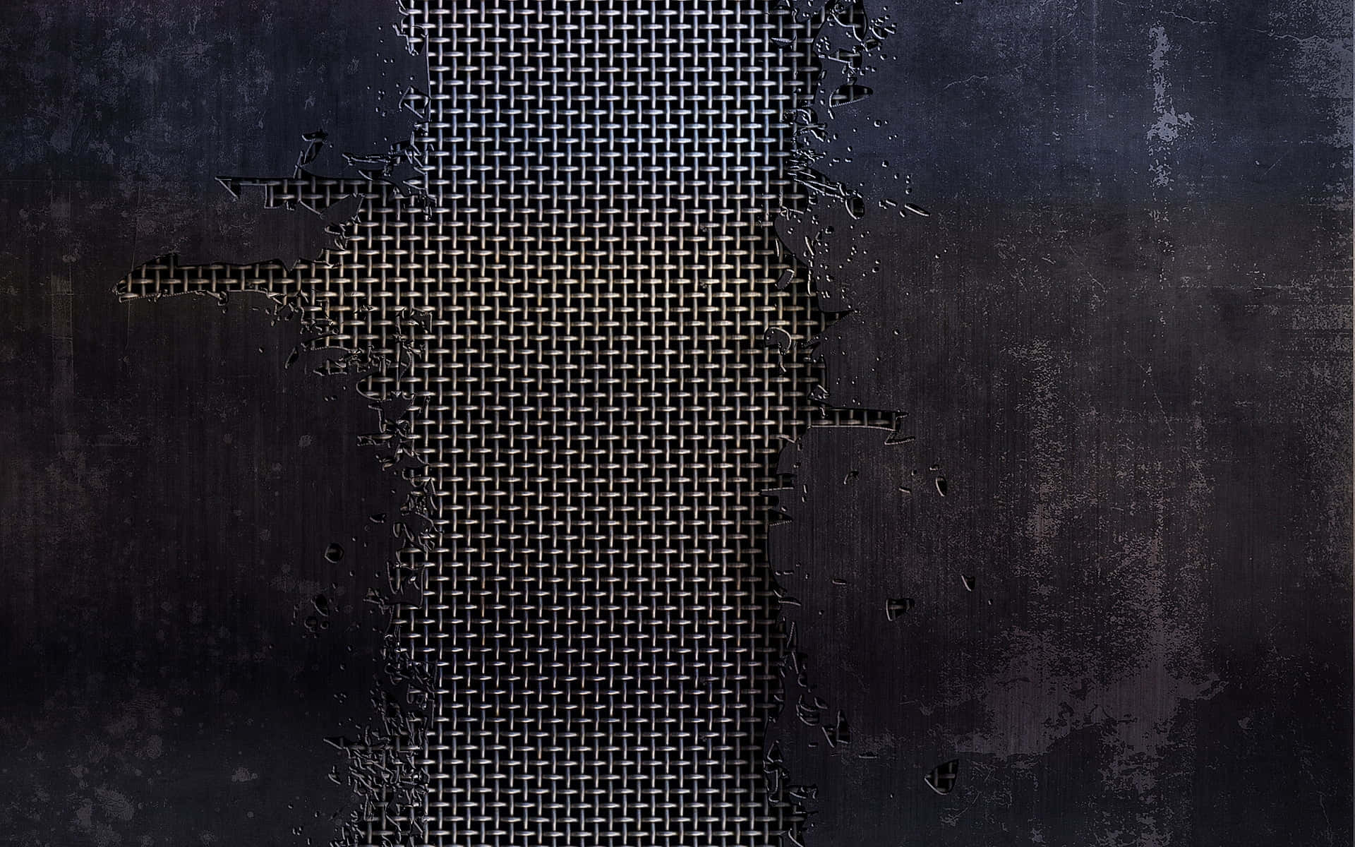 metal mesh, distraught screen, dark textured wall, Full HD Desktop Wallpaper