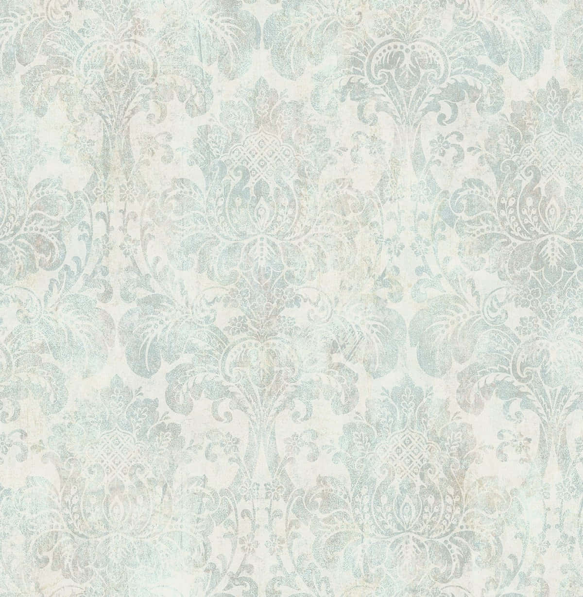 vintage chic distraught, damask, faded teal, SD Phone Wallpaper