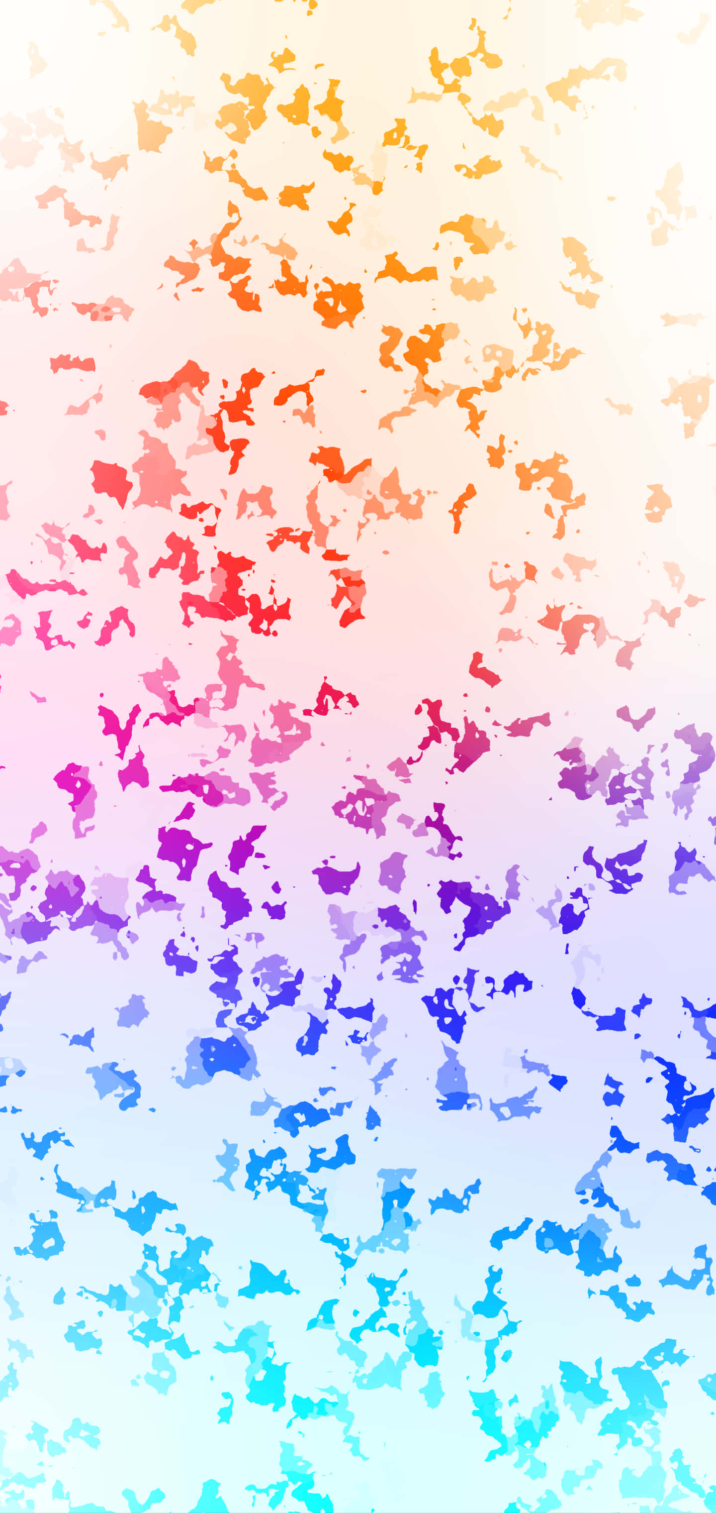 Perturbed Pattern Design, vibrant gradient, colorful abstract splatters, 2K Phone Wallpaper