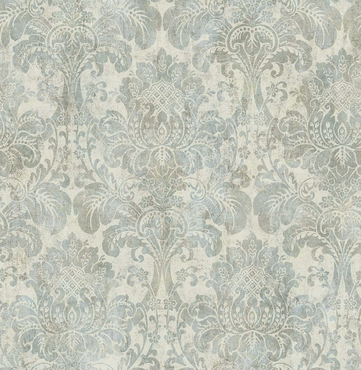 shabby chic, damask, faded blue, SD Phone Wallpaper
