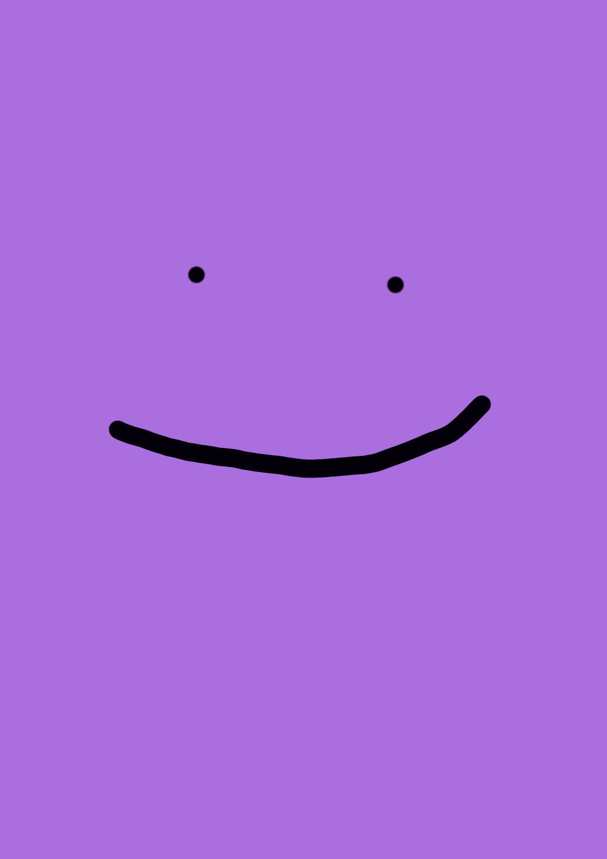 Ditto, purple, minimalist smiling face, HD Phone Wallpaper