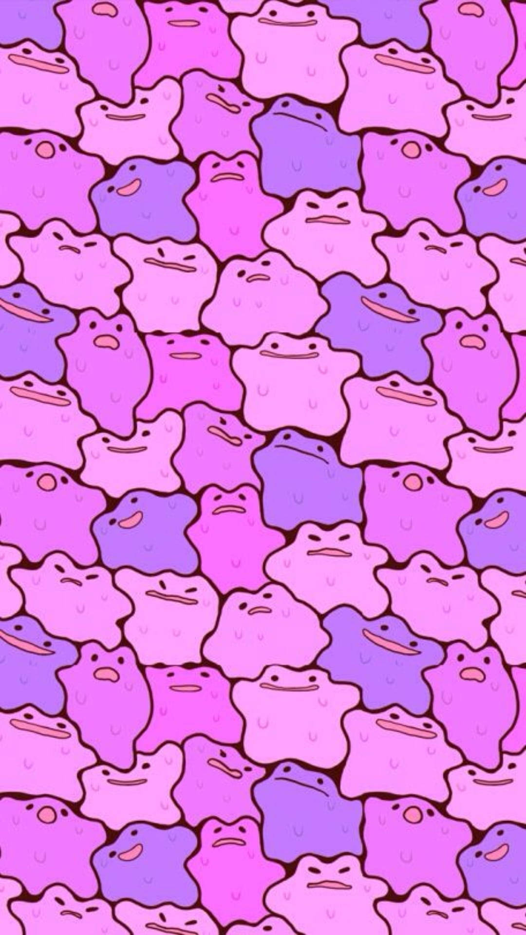 Ditto, pink, purple, Full HD Phone Wallpaper
