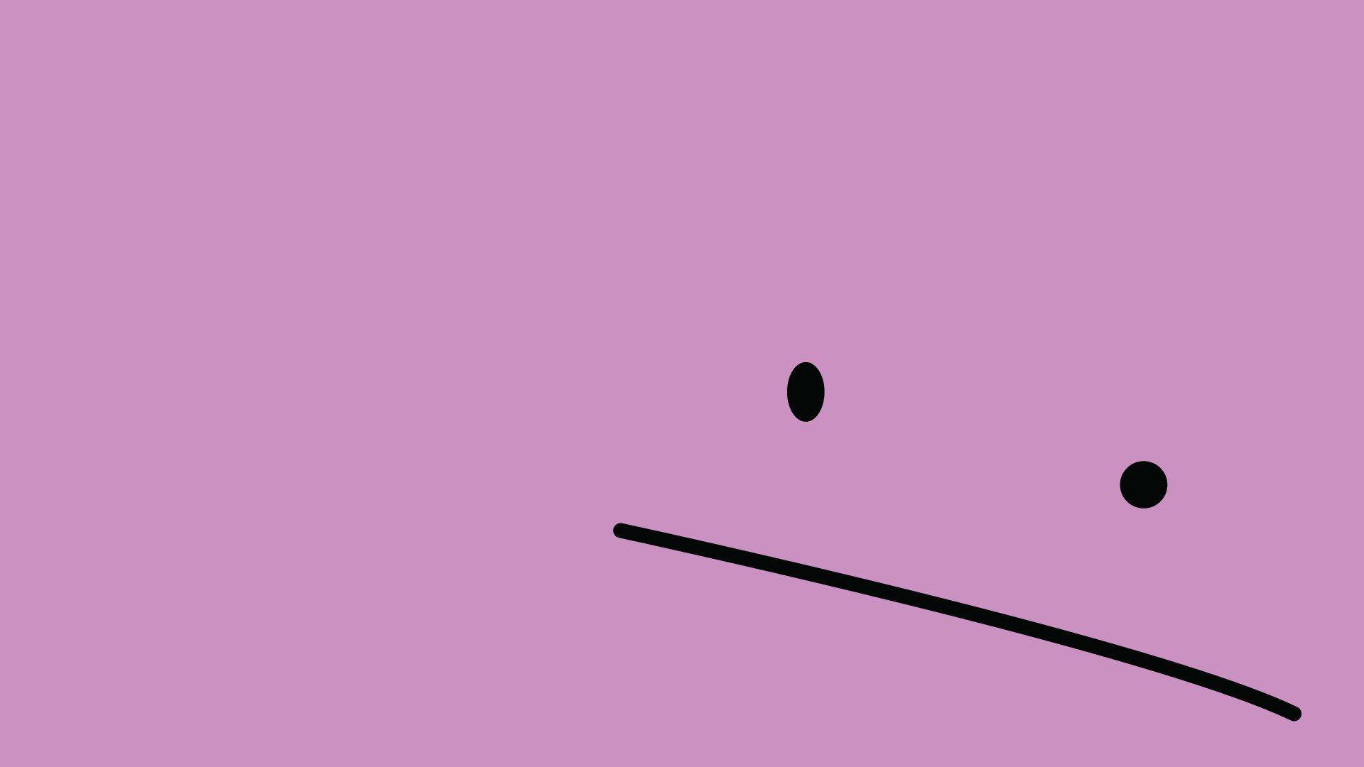 Ditto, black line drawing, neutral face, Full HD Desktop Wallpaper
