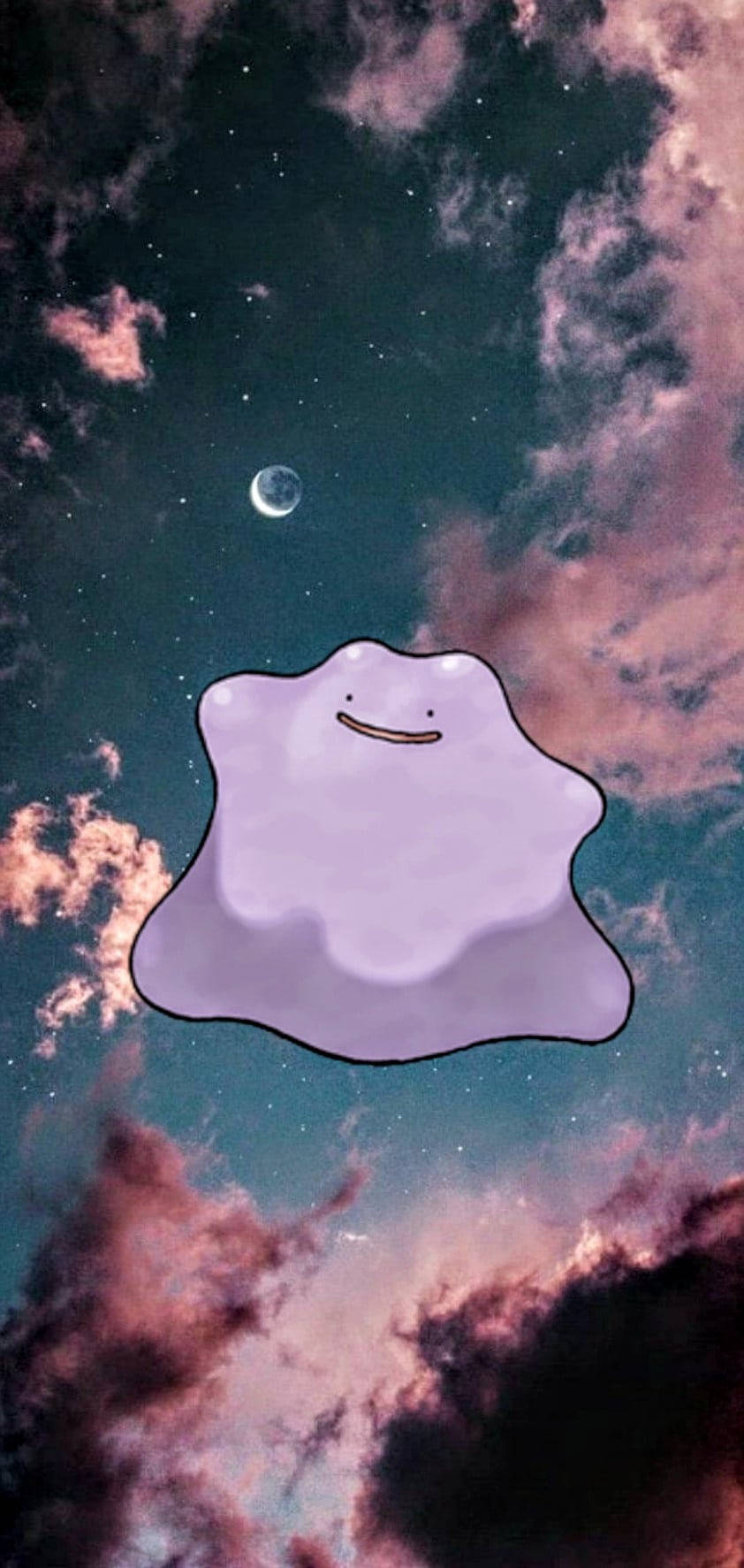 Ditto, night sky, starry twilight sky, HD Phone Wallpaper